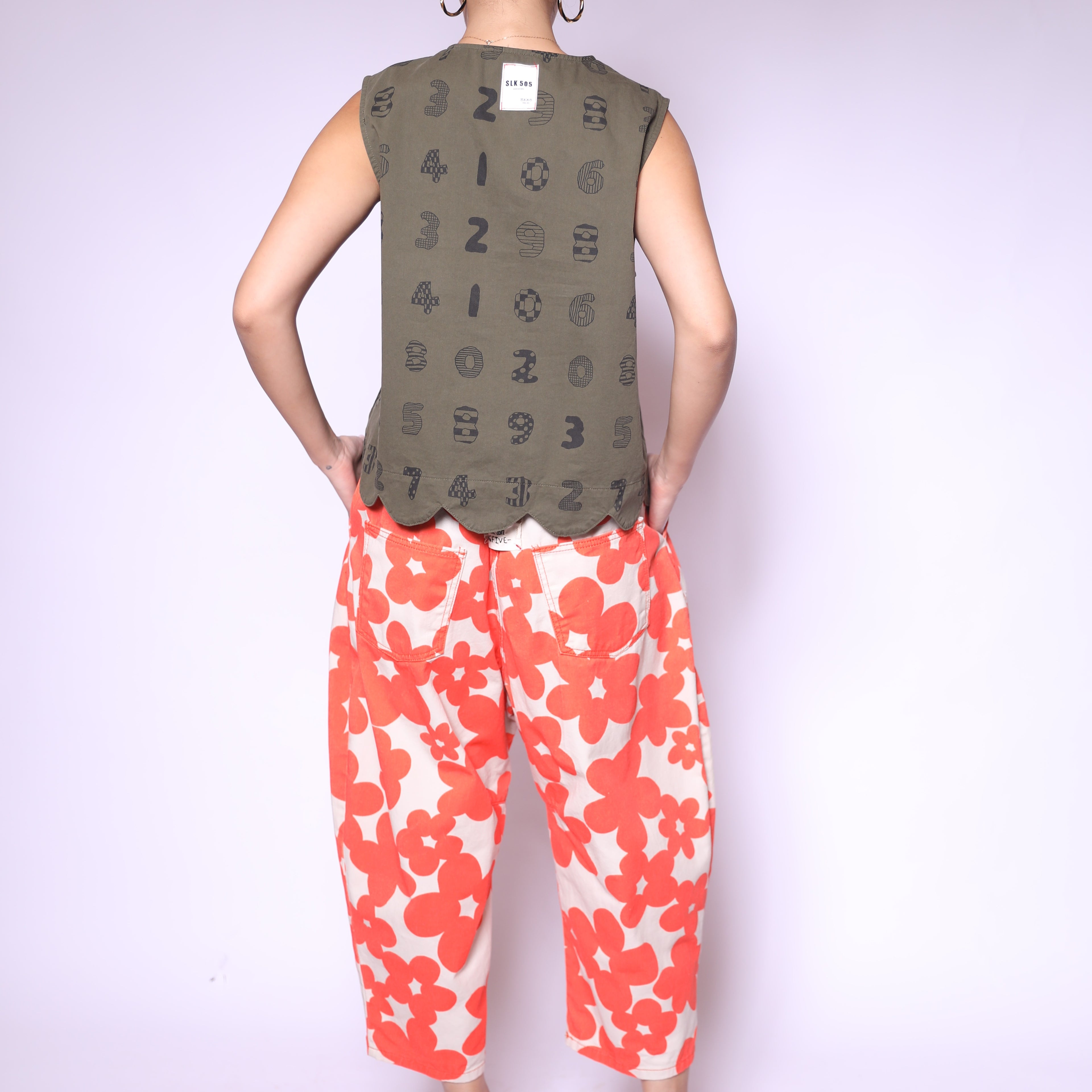 Coral Bloom Wide-Leg Pants