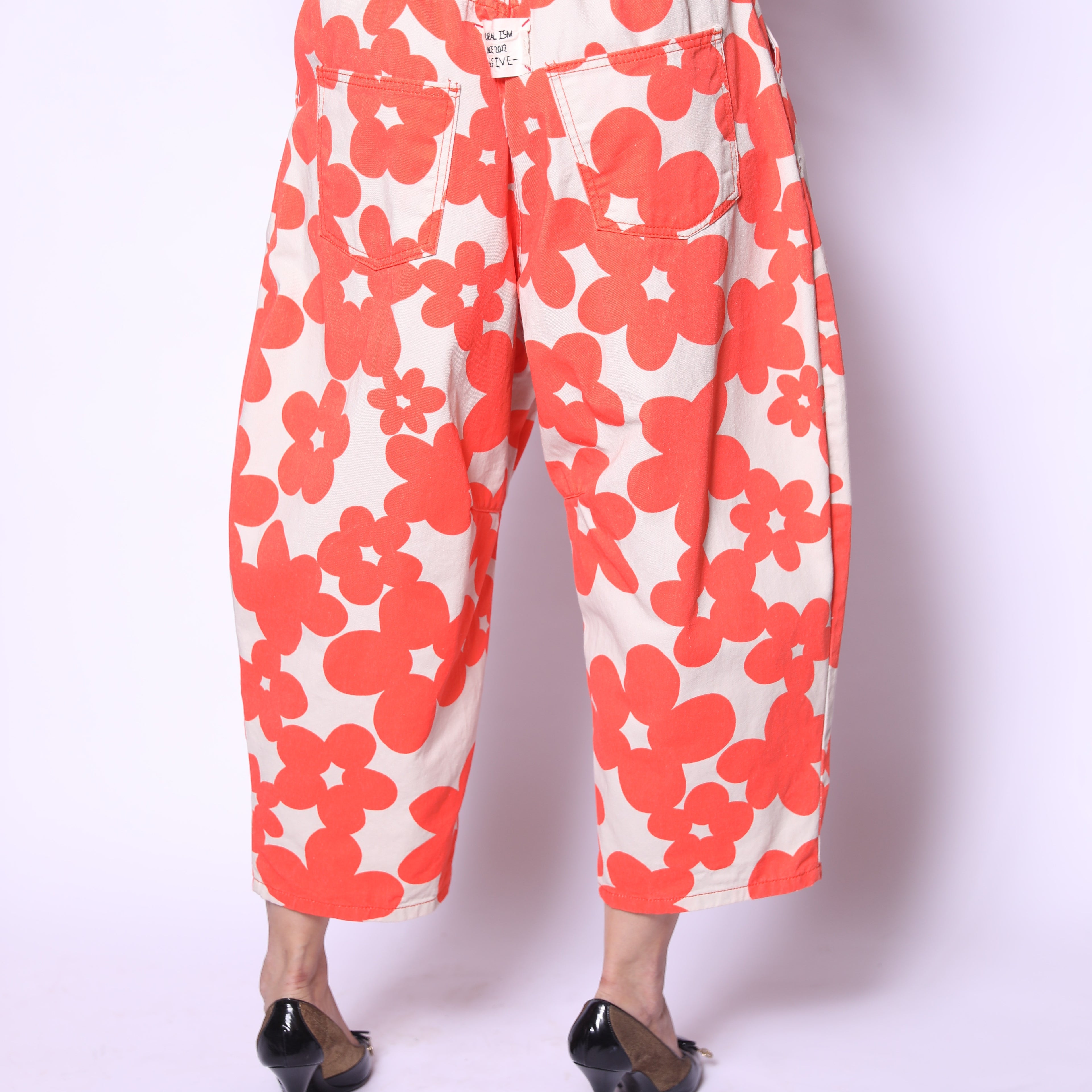 Coral Bloom Wide-Leg Pants