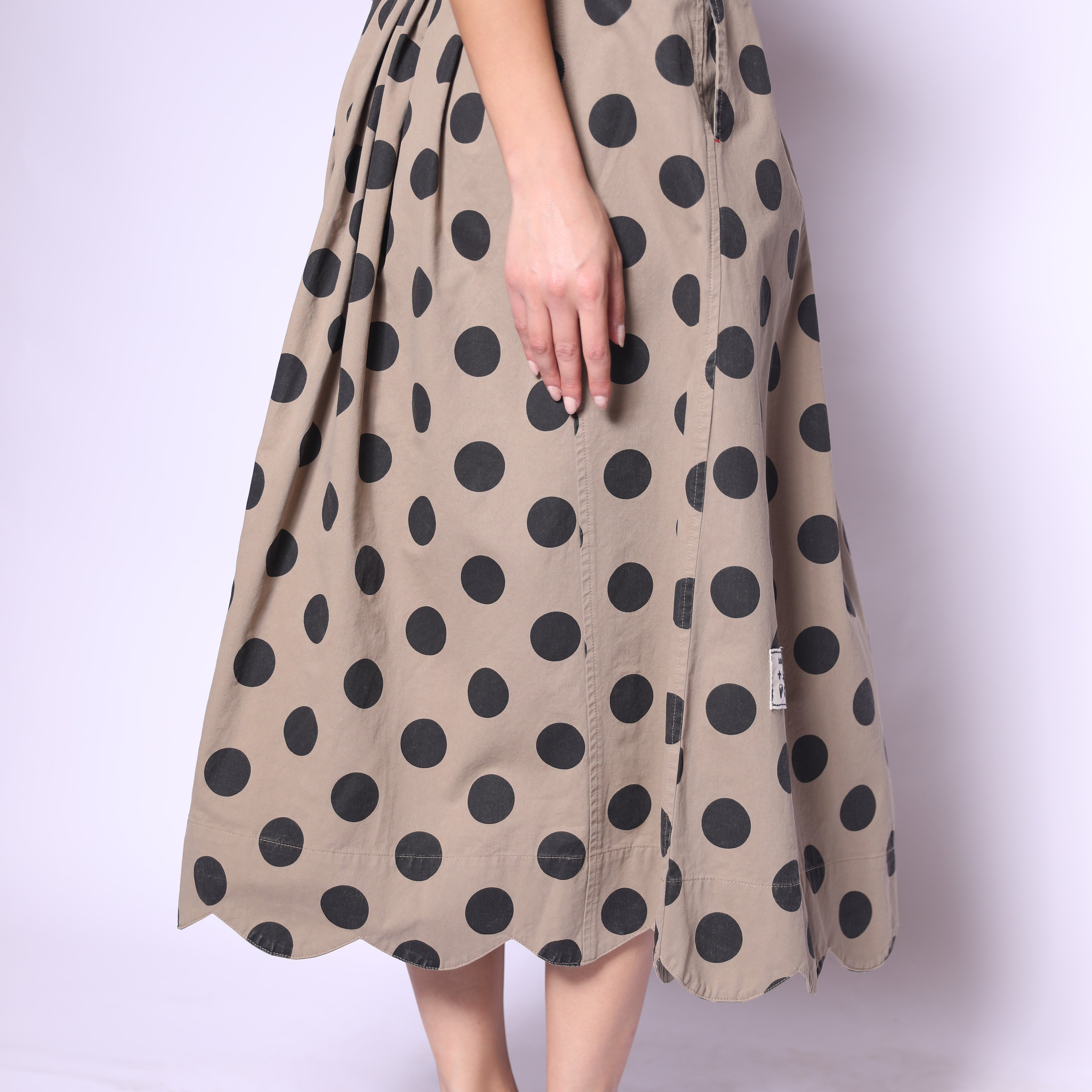 Bold Dots Midi Skirt