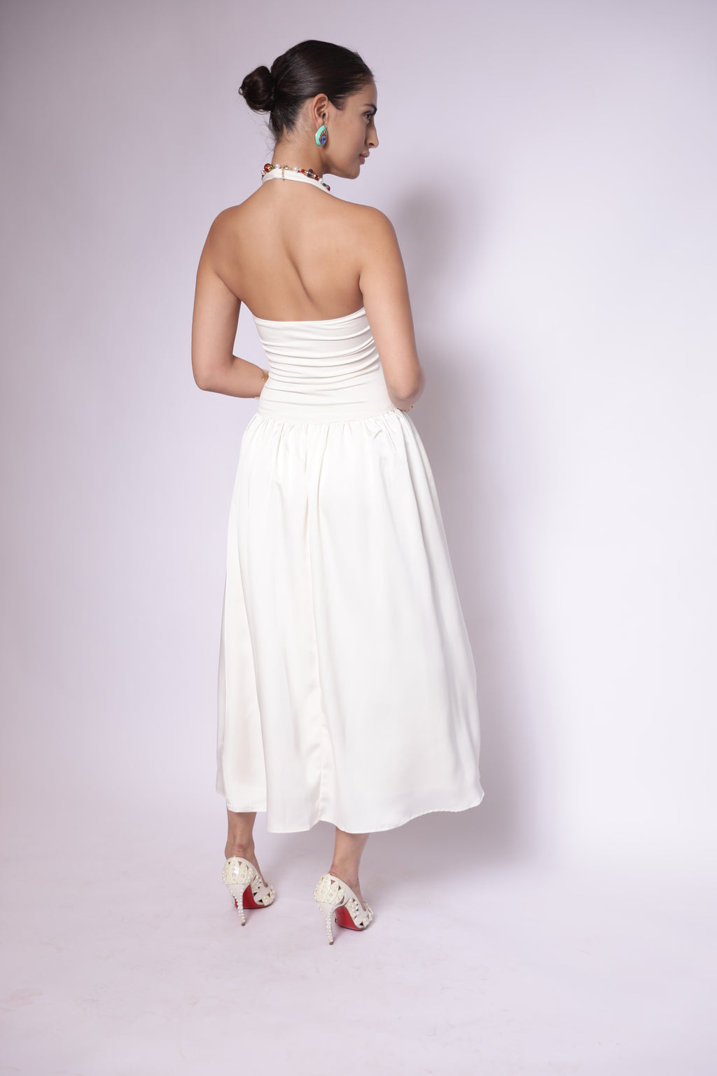 Elegant White Midi Dress