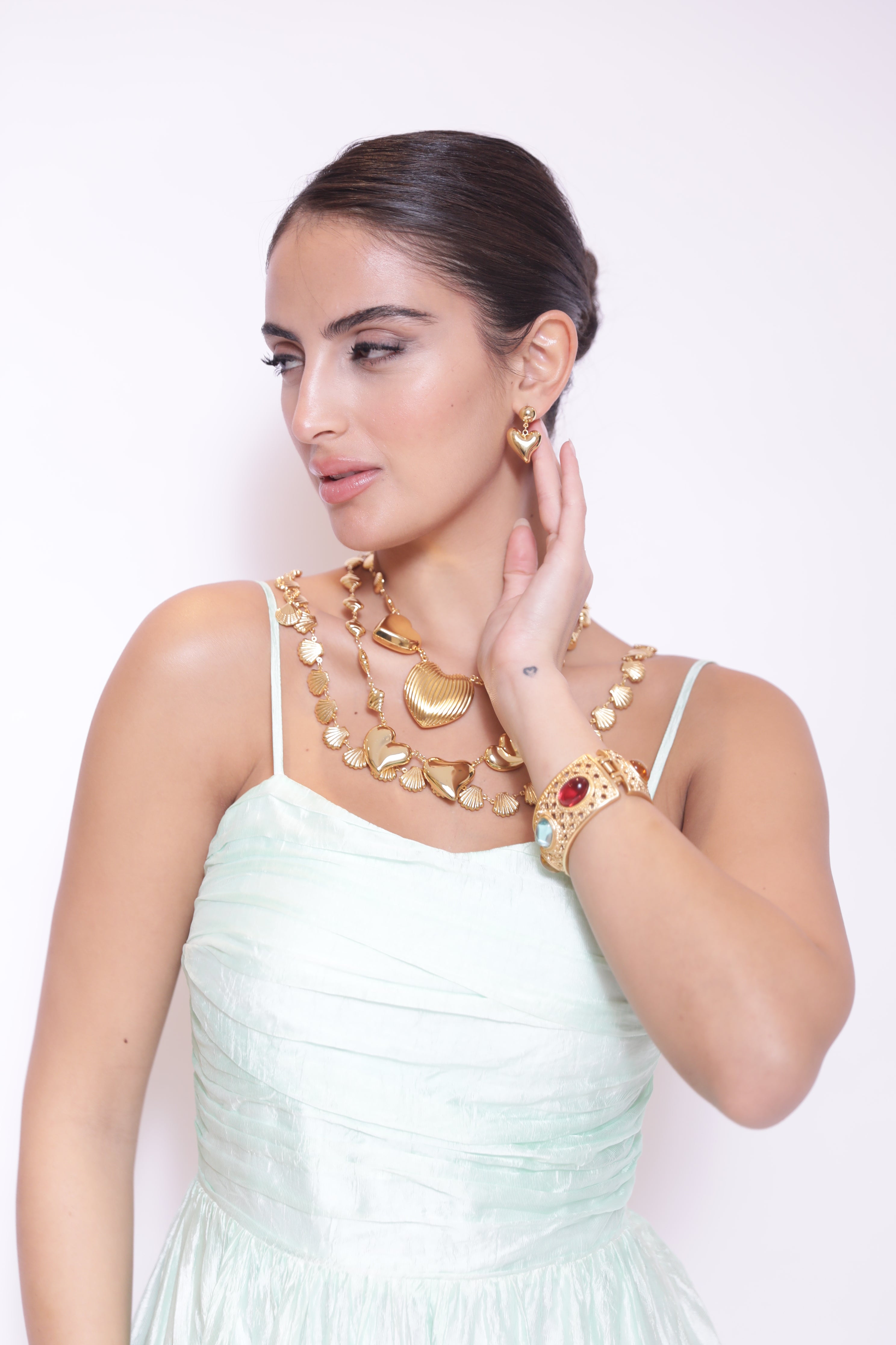 Seafoam Ruched Midi Dress