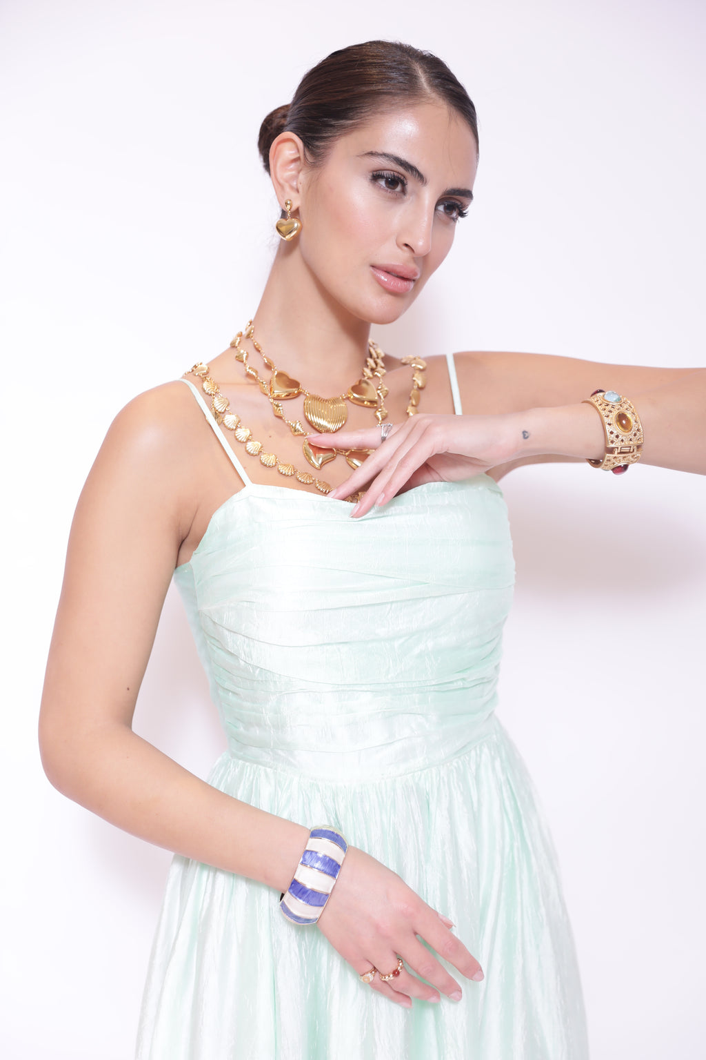 Seafoam Ruched Midi Dress