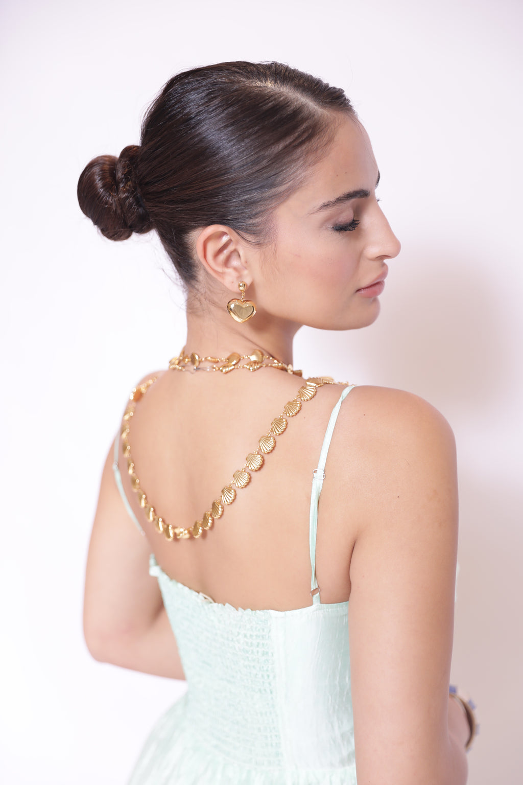 Seafoam Ruched Midi Dress