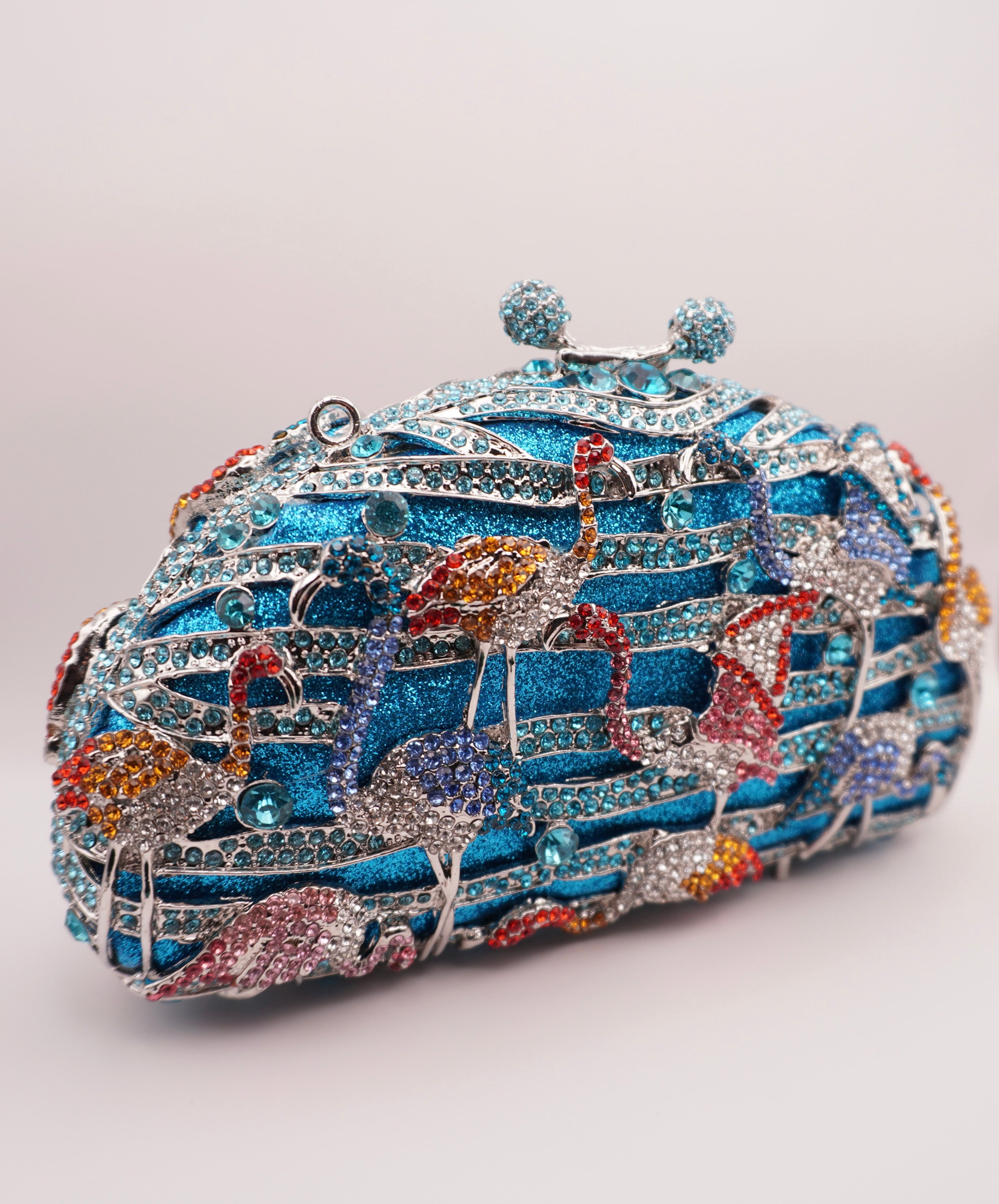 Crystal Flamingo Clutch