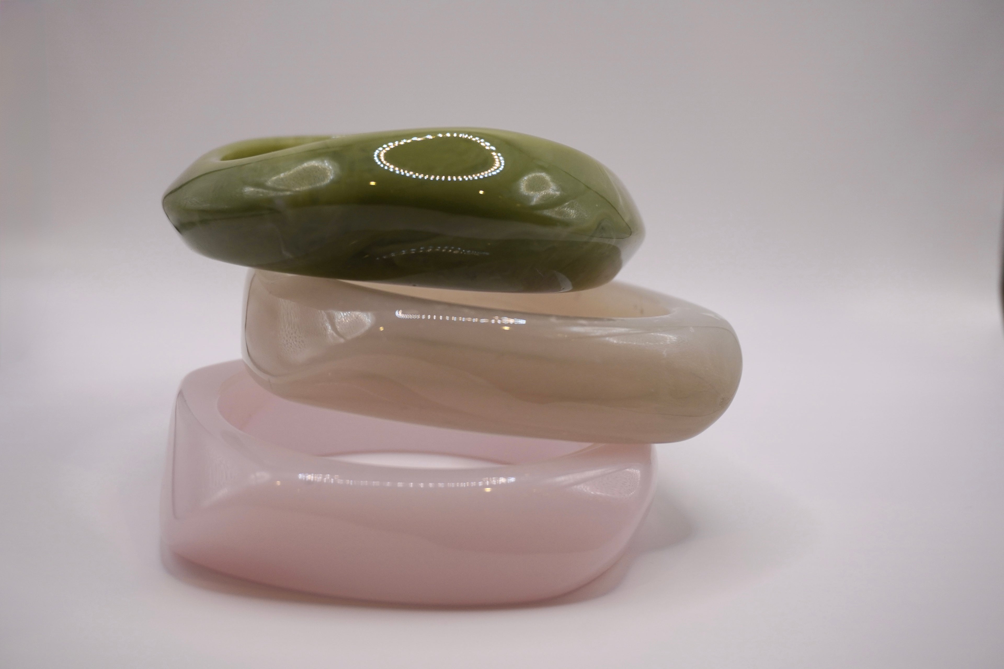 Green & nude bangles