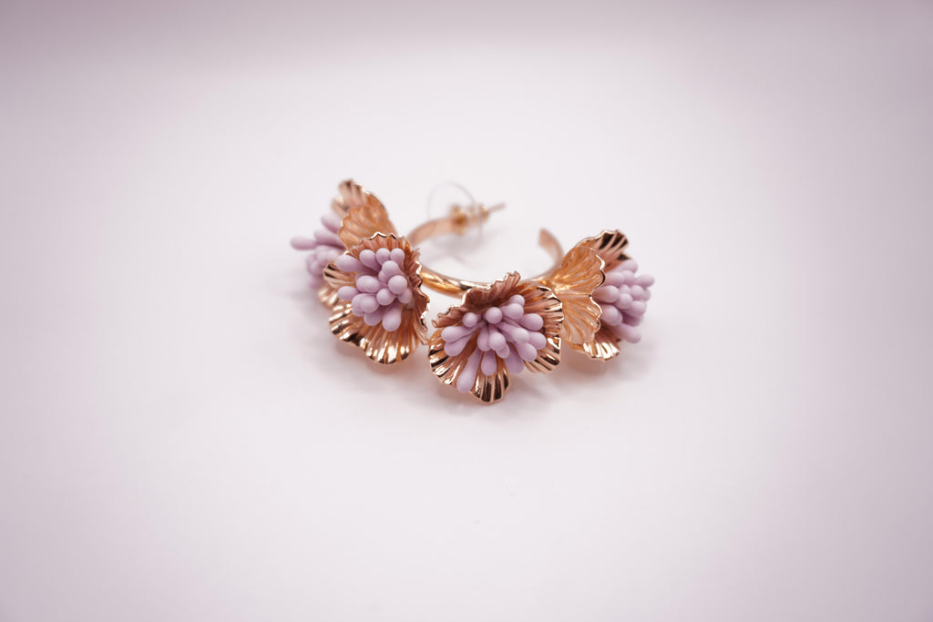 Lavender floral hoops