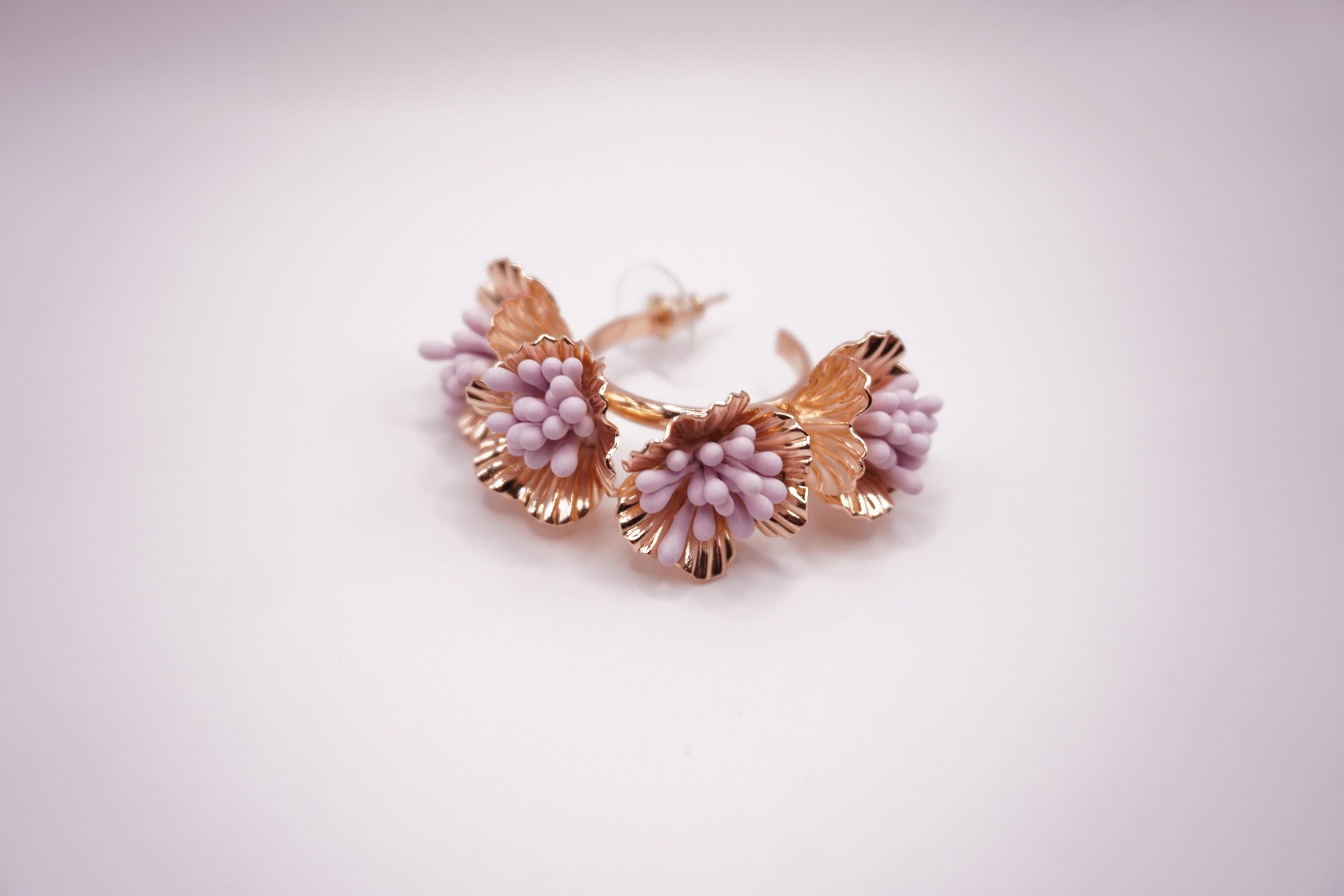 Lavender floral hoops