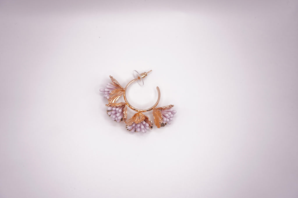 Lavender floral hoops