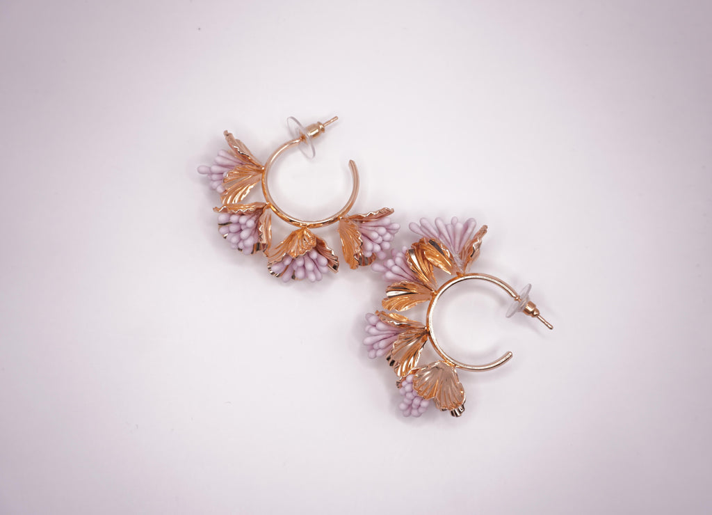 Lavender floral hoops