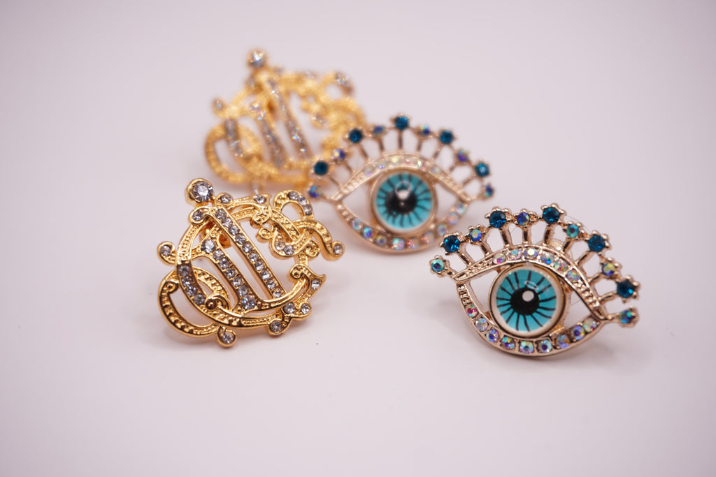 Blue evil-eye studs