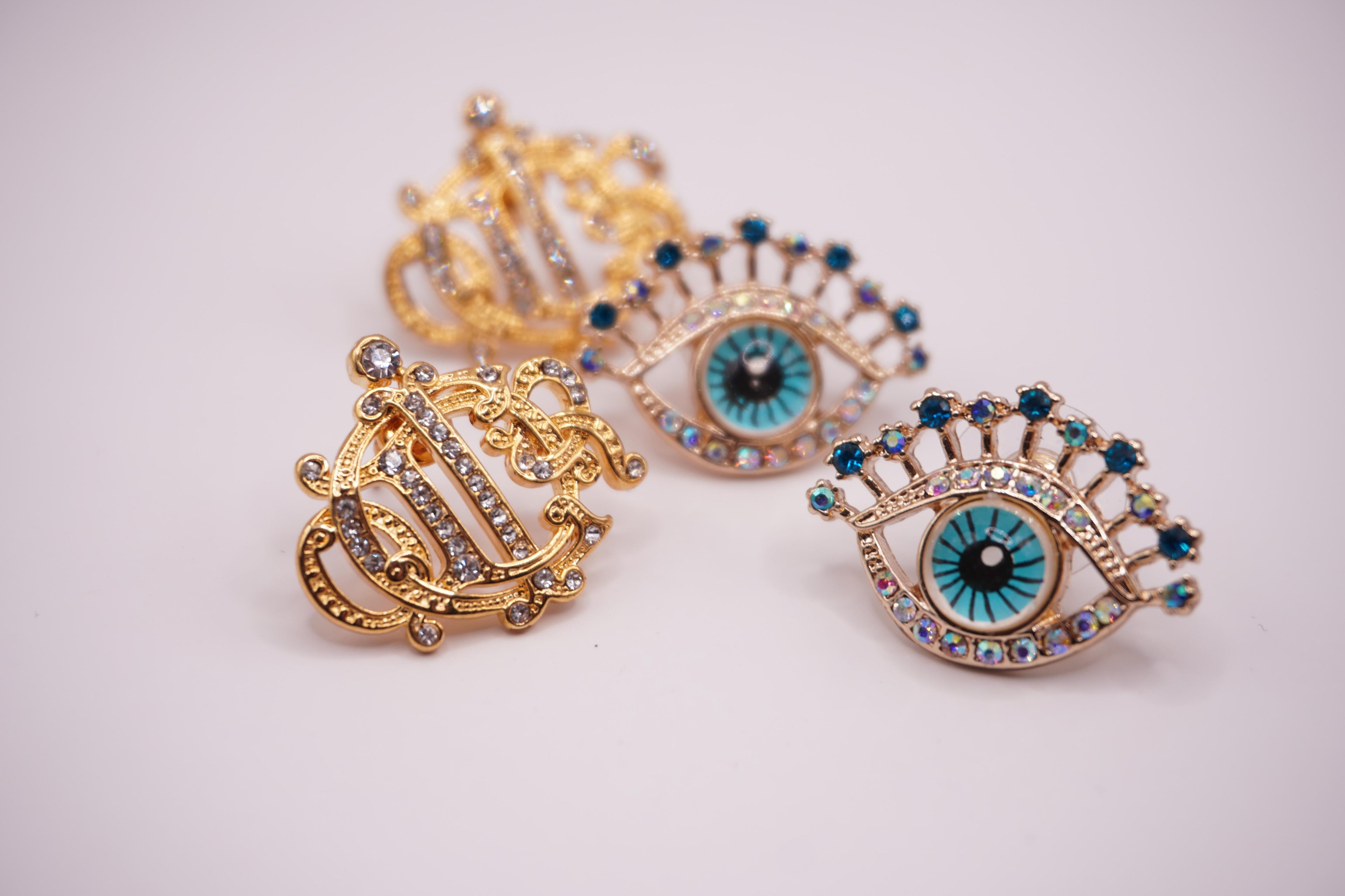 Blue evil-eye studs