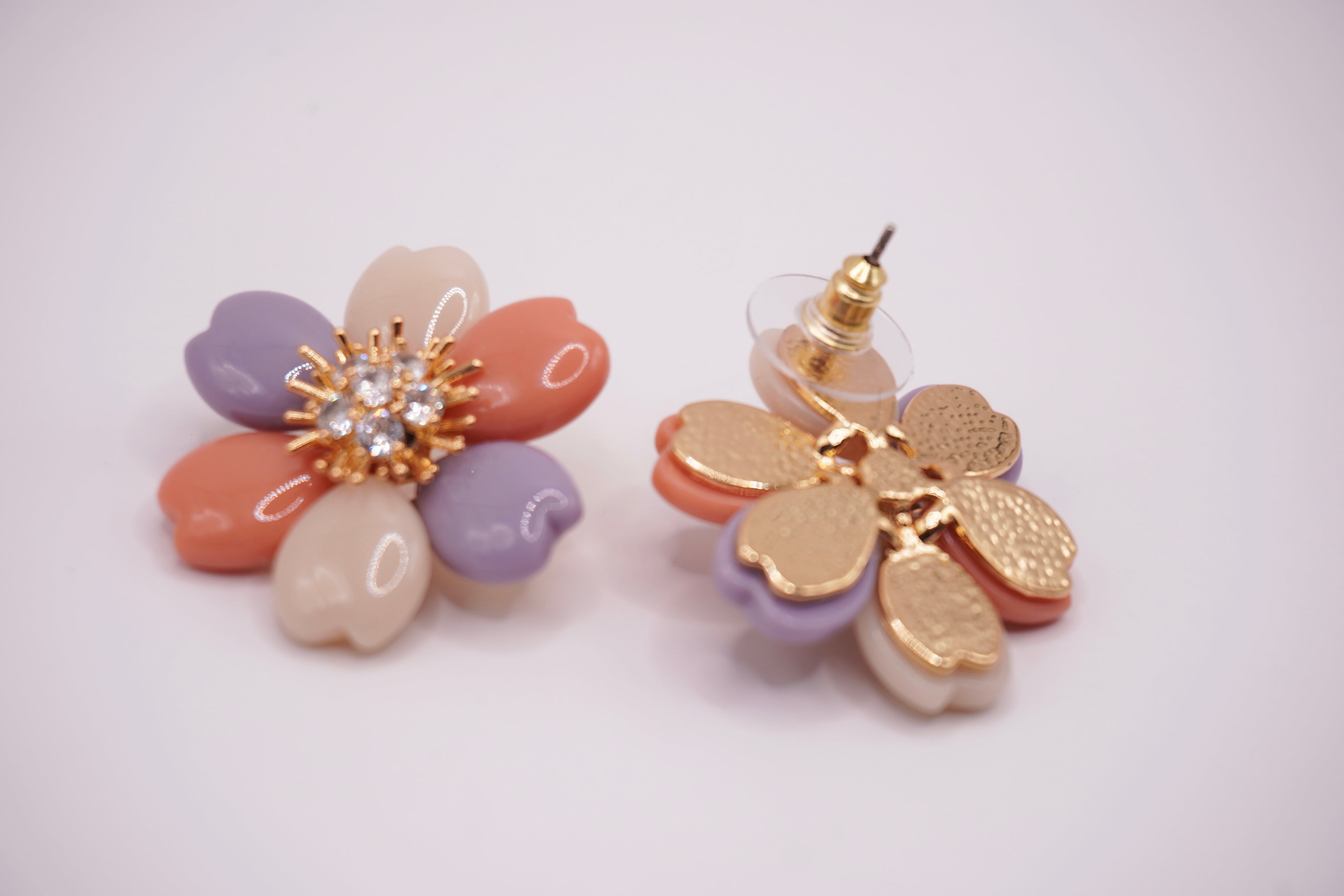 Pastel flower studs