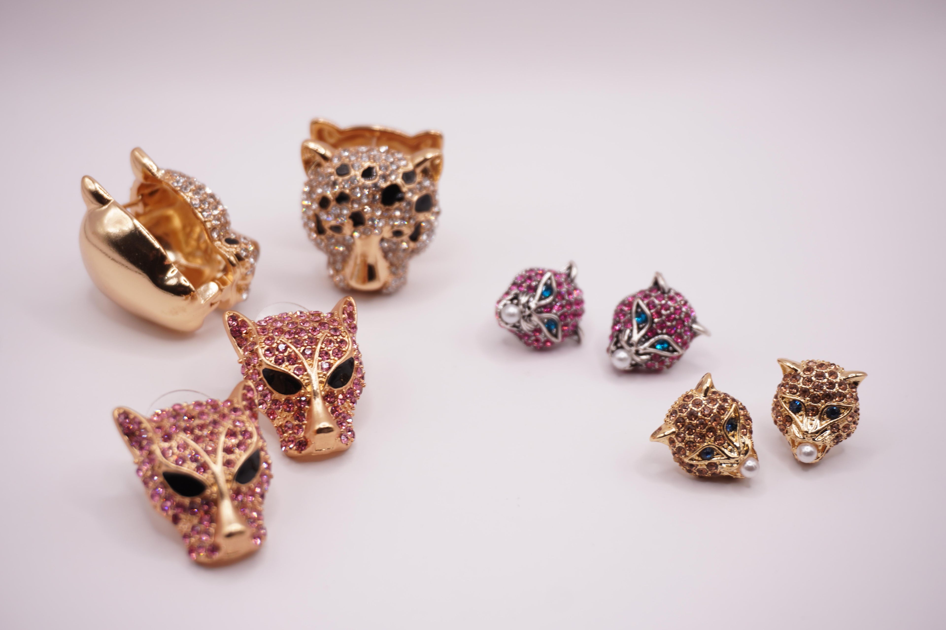 Pink Leopard Earrings