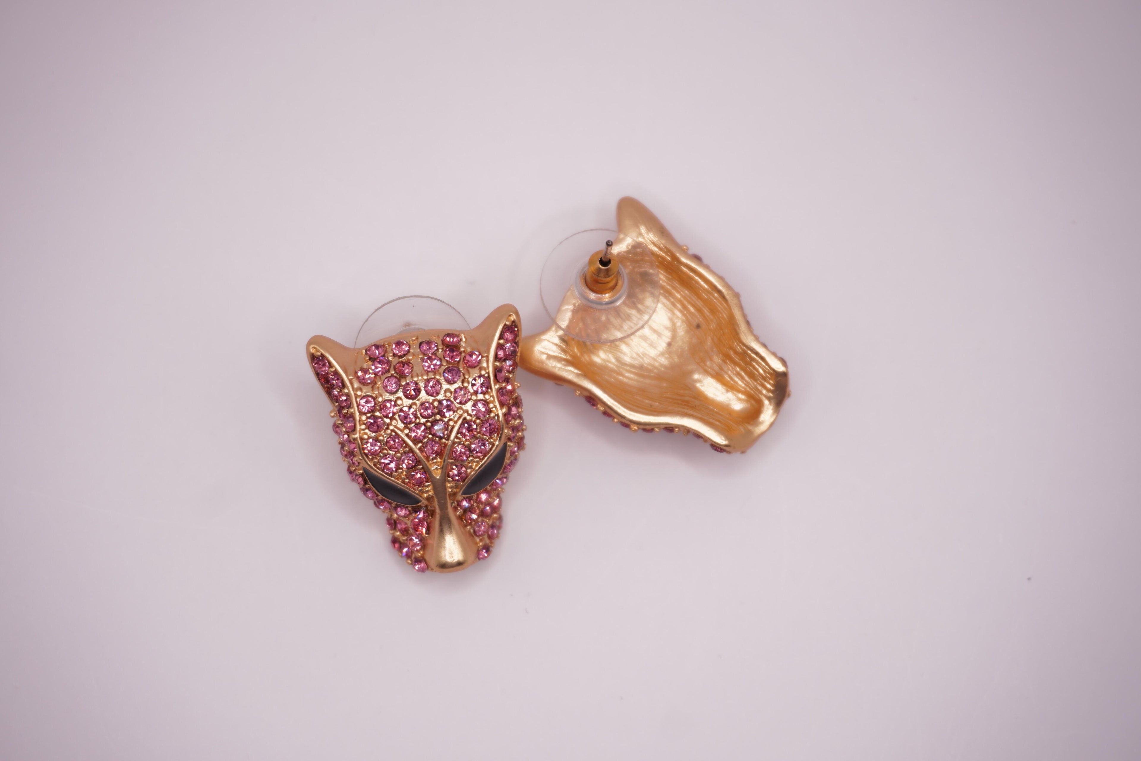 Pink Leopard Earrings