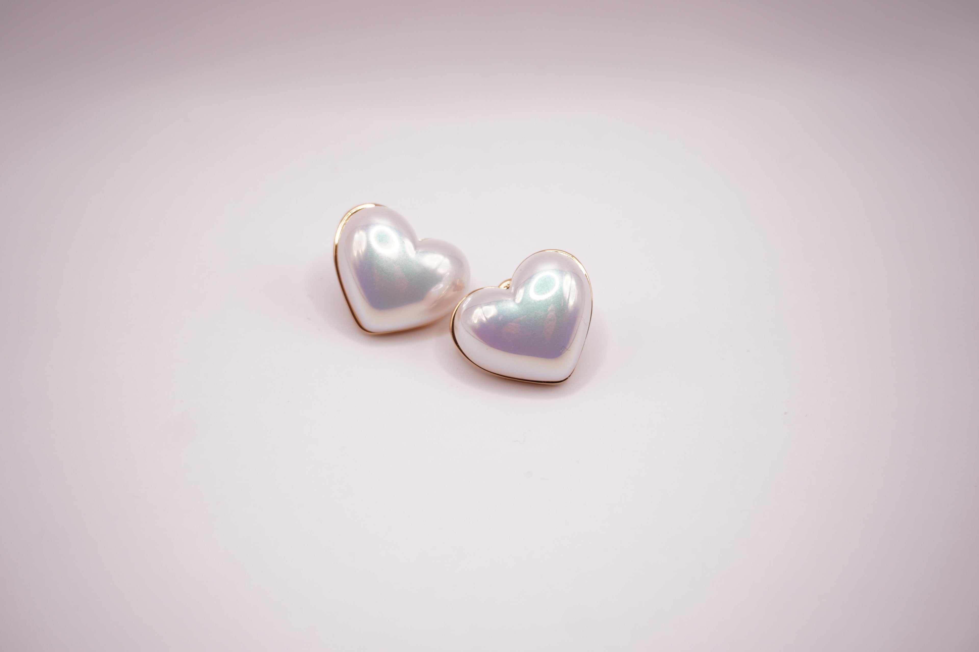 Pearl Heart Studs