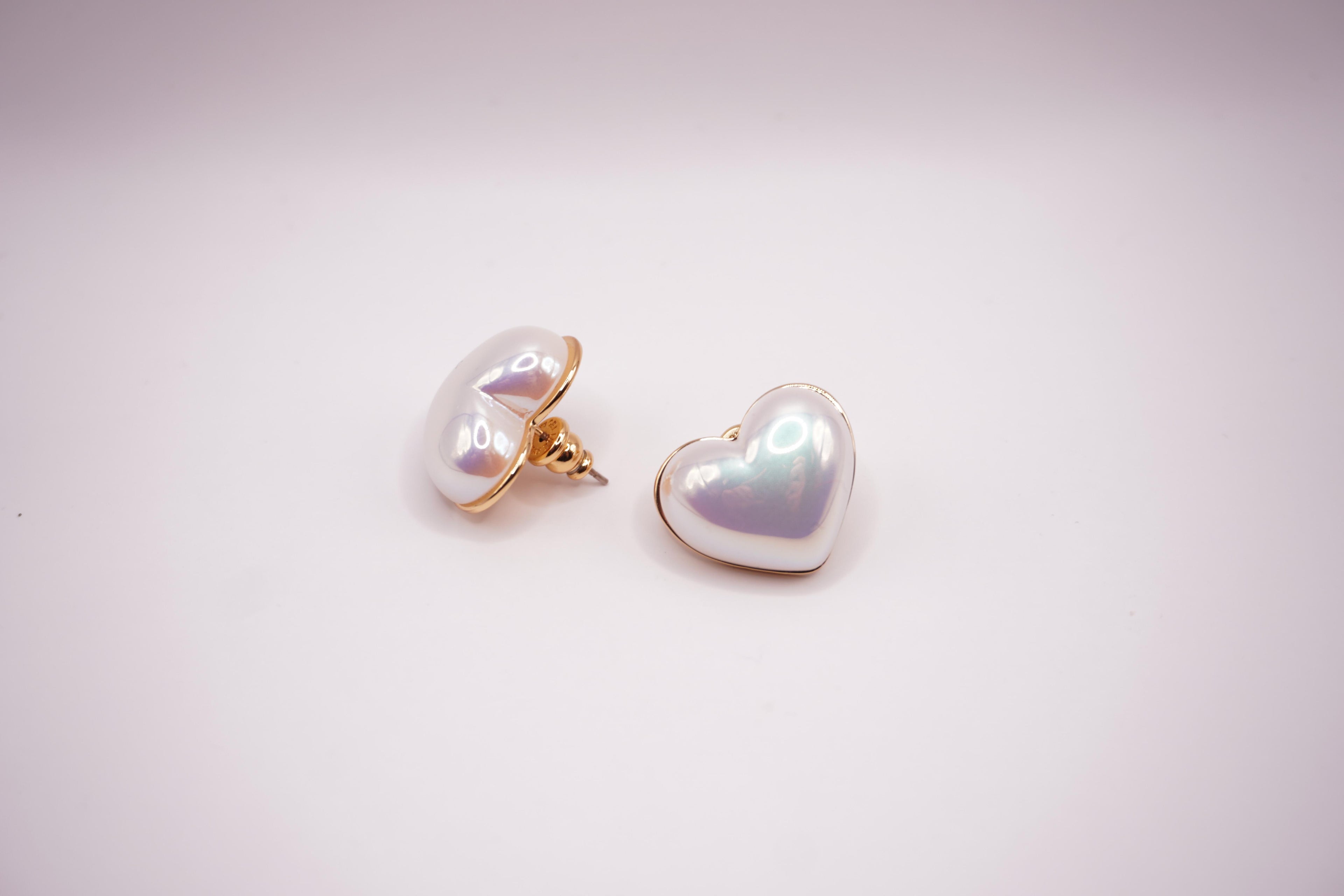 Pearl Heart Studs