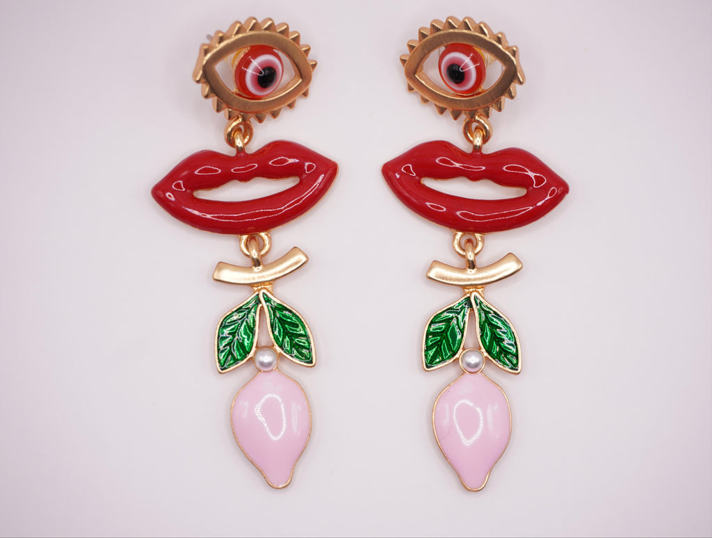 Pop Art Lips Earrings