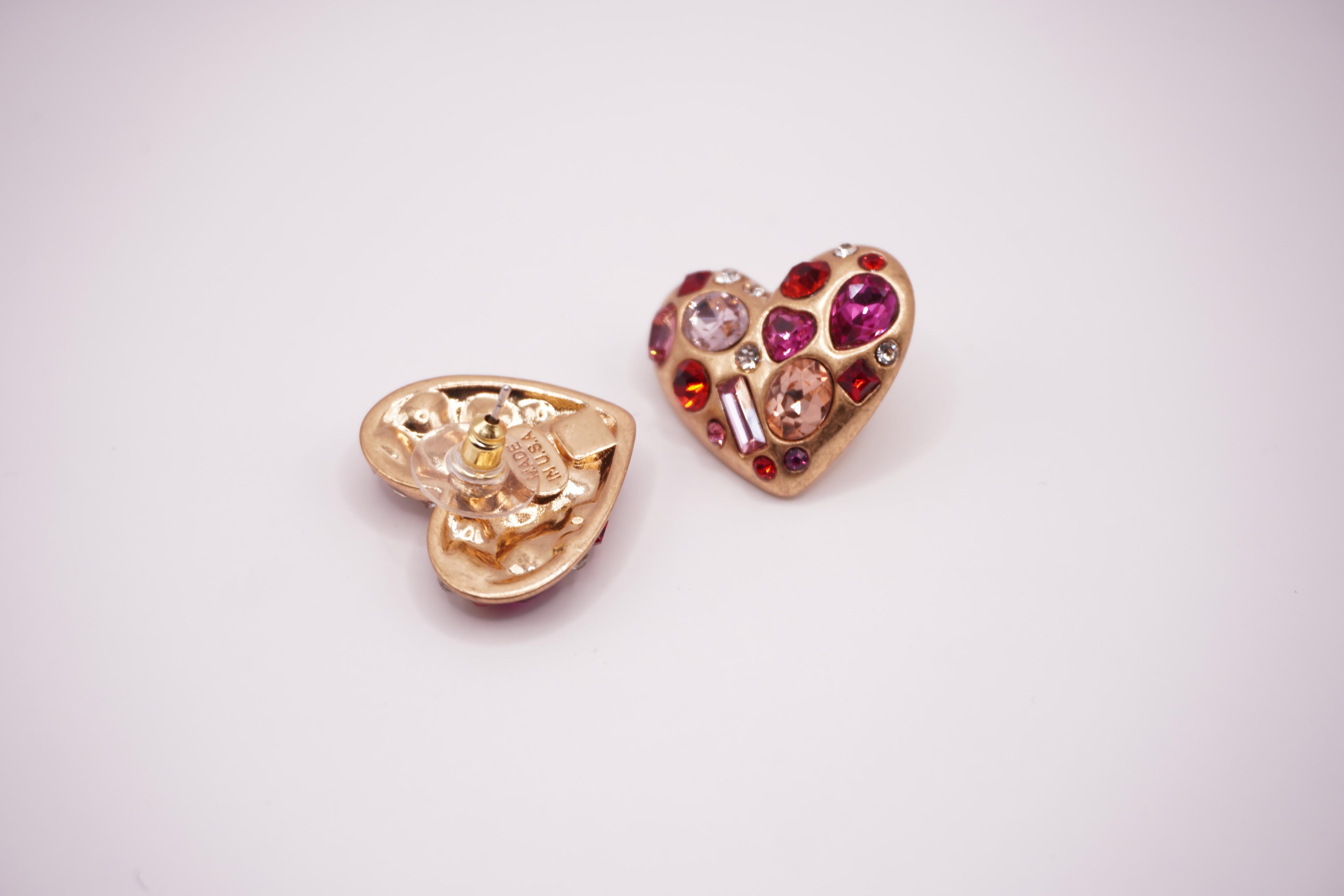 Gem Heart Studs