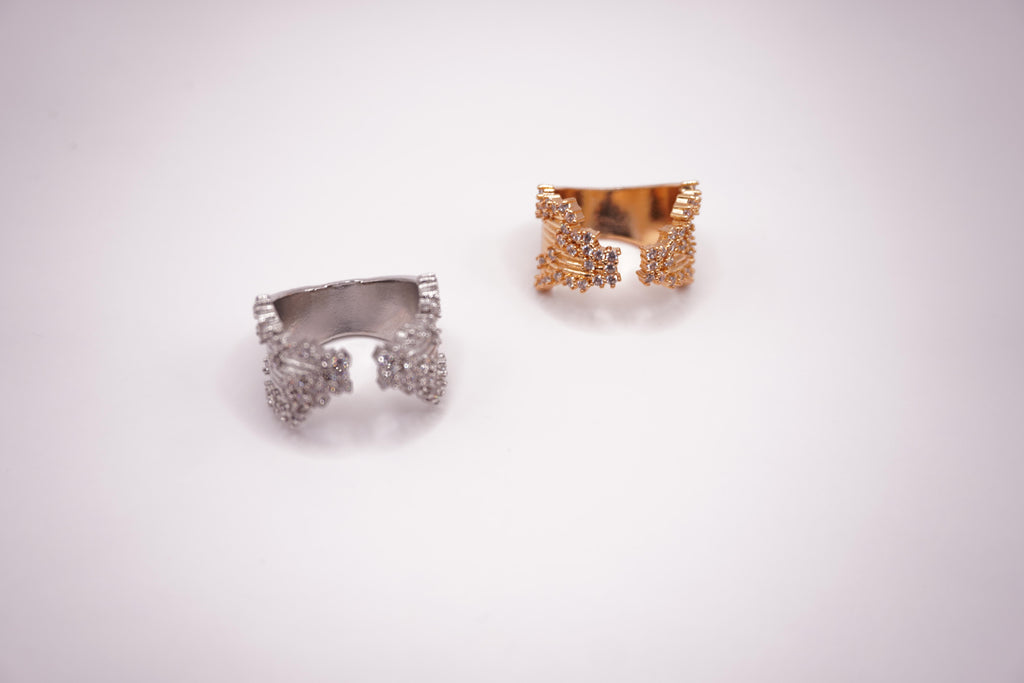 Butterfly Crystal Rings