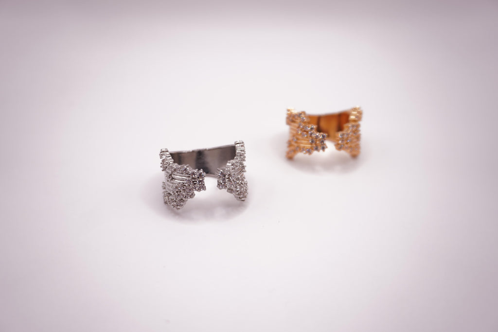 Butterfly Crystal Rings