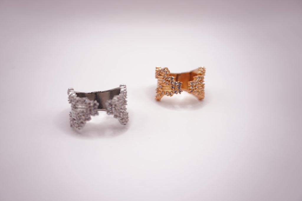 Butterfly Crystal Rings