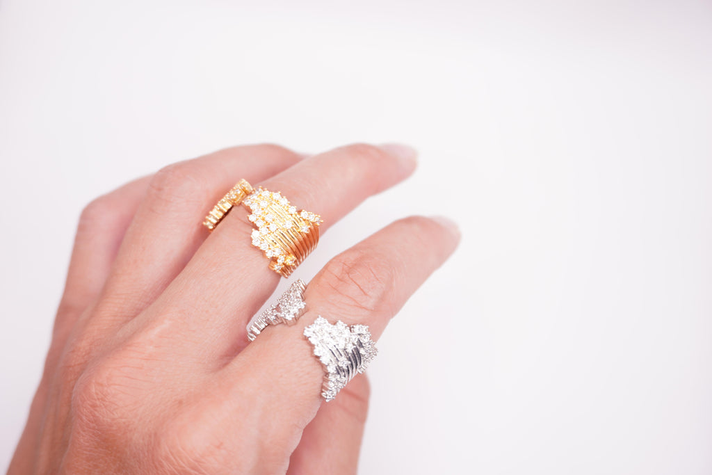 Butterfly Crystal Rings