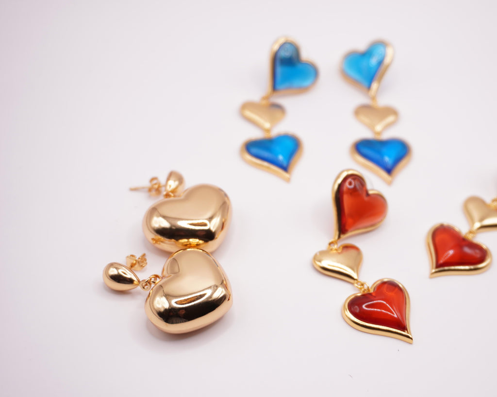 Gold Heart Drops