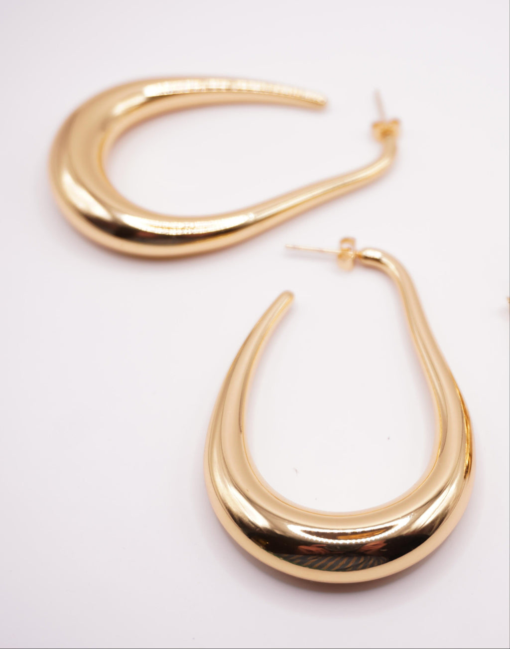 Gold Teardrop Hoops