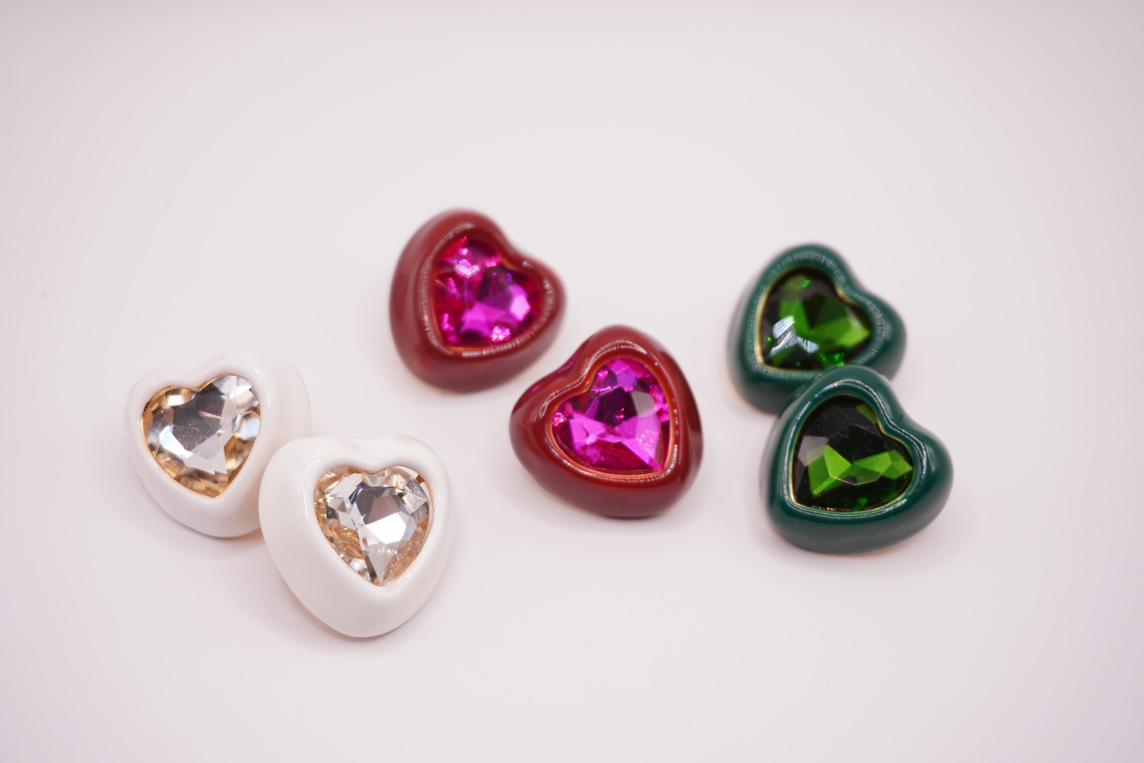 Heart Gem Studs