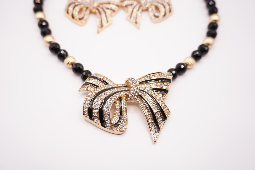 Black Bow Set