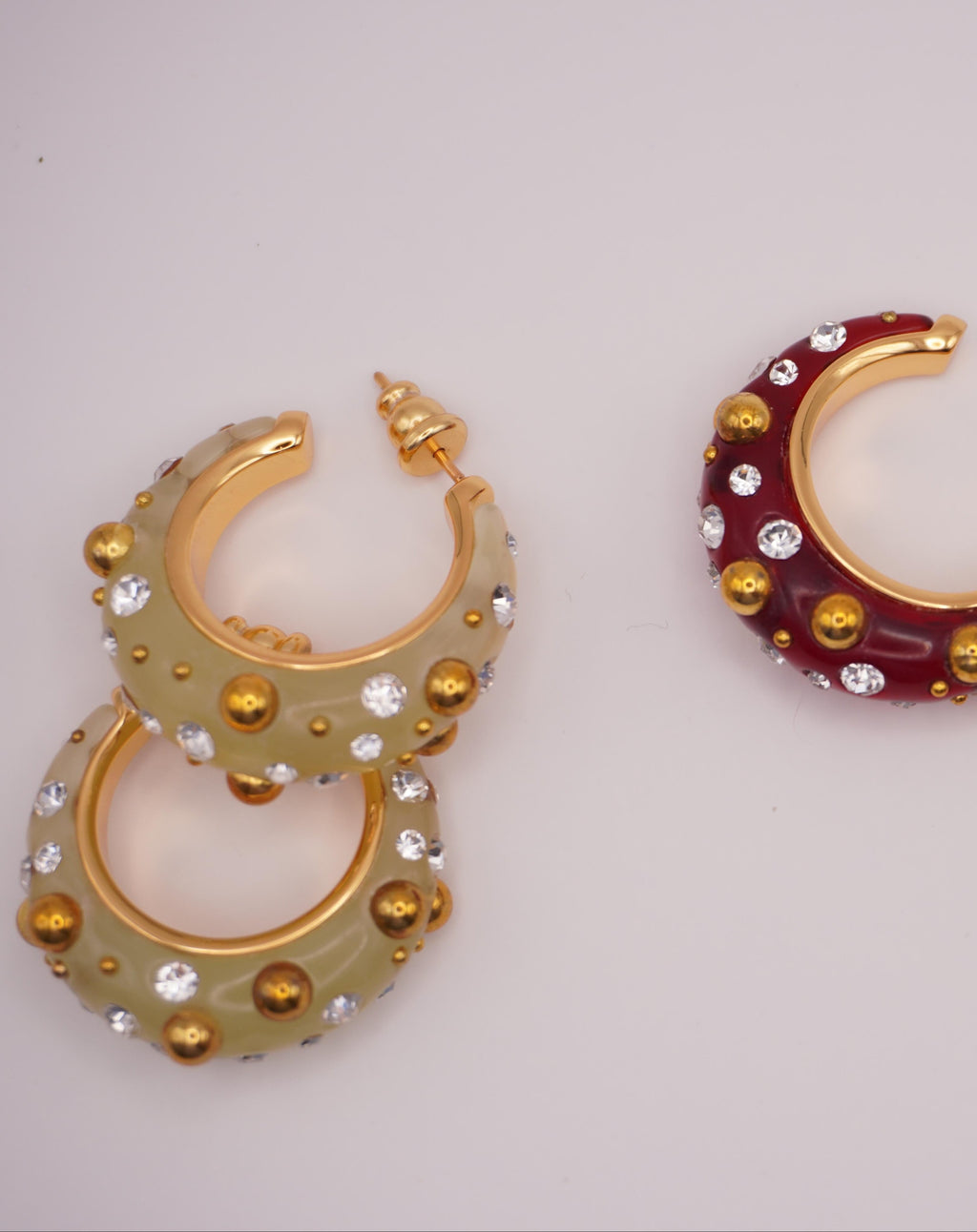 Gem Hoop Earrings