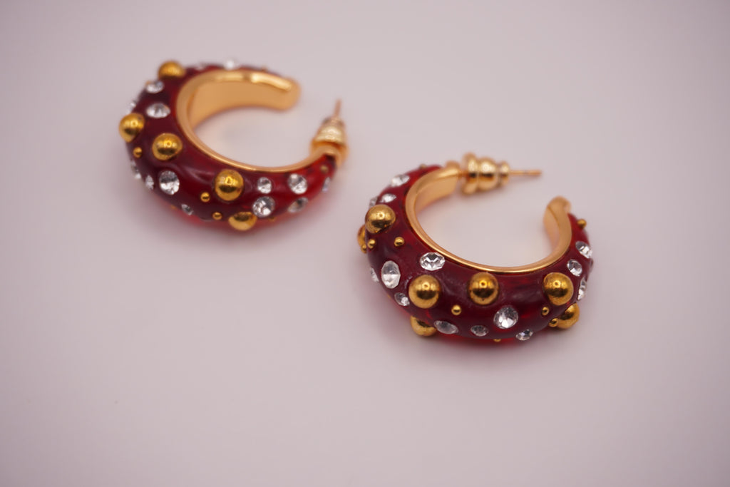 Gem Hoop Earrings