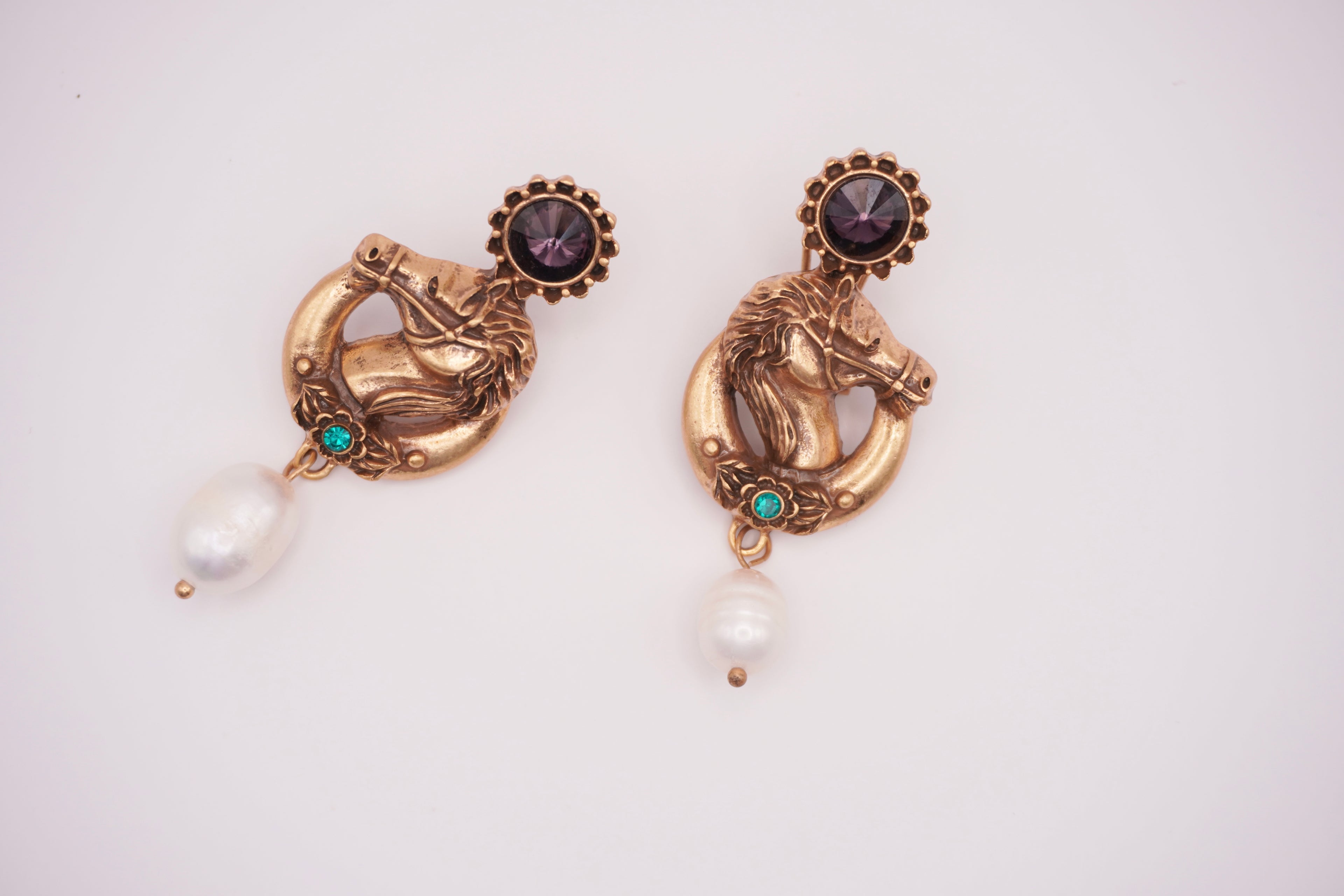 Horse Pearl Earrings