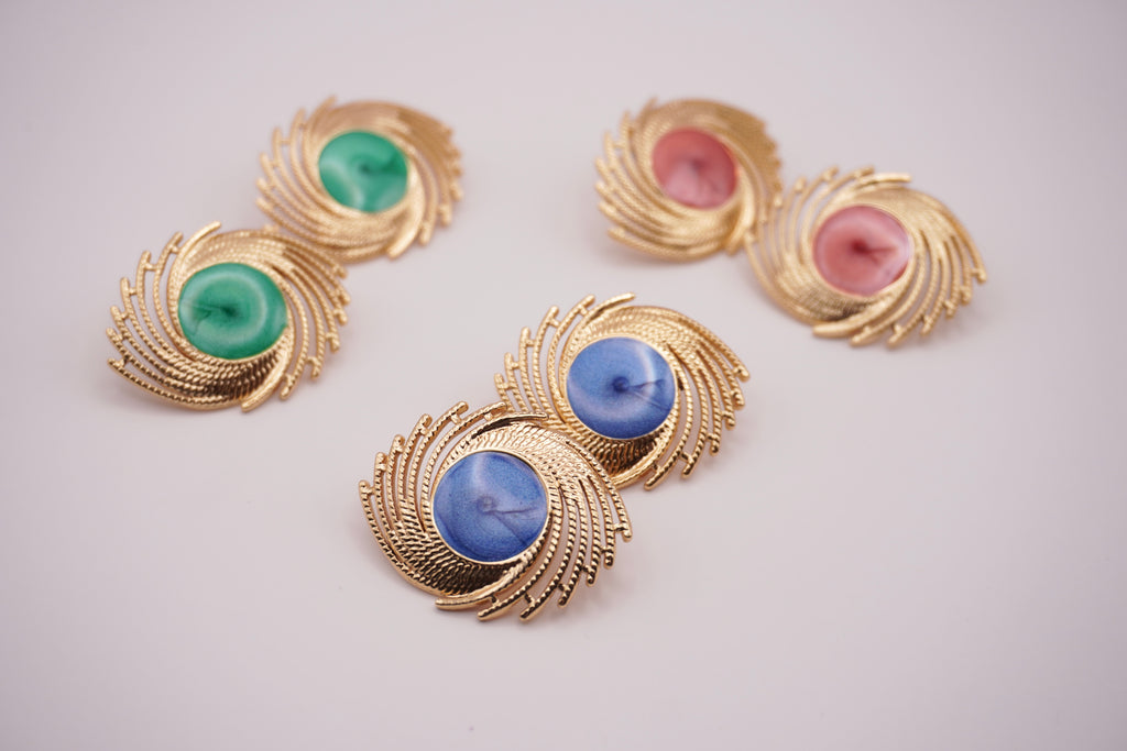Swirl Gem Earrings