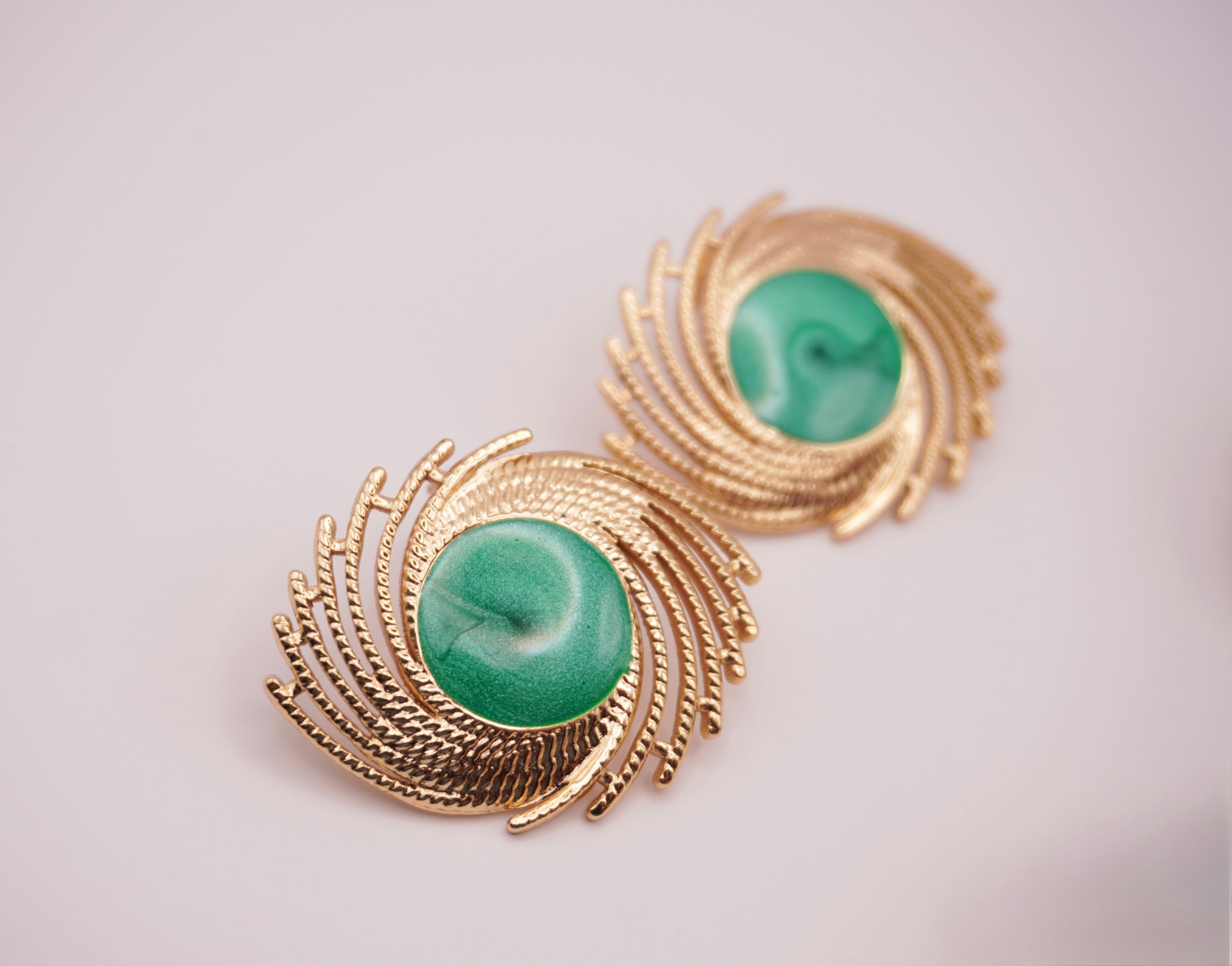 Swirl Gem Earrings