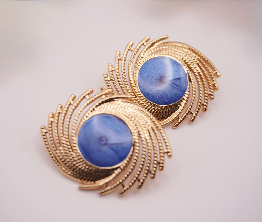 Swirl Gem Earrings