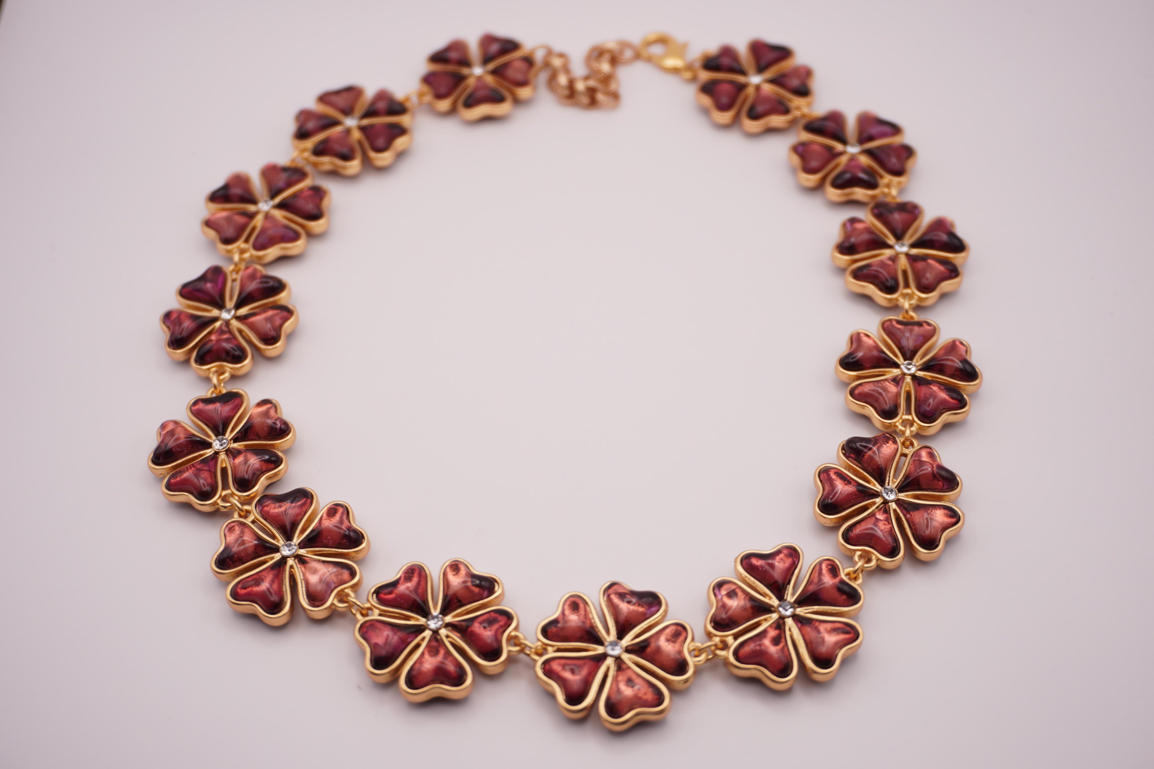 Burgundy Blossom Necklace