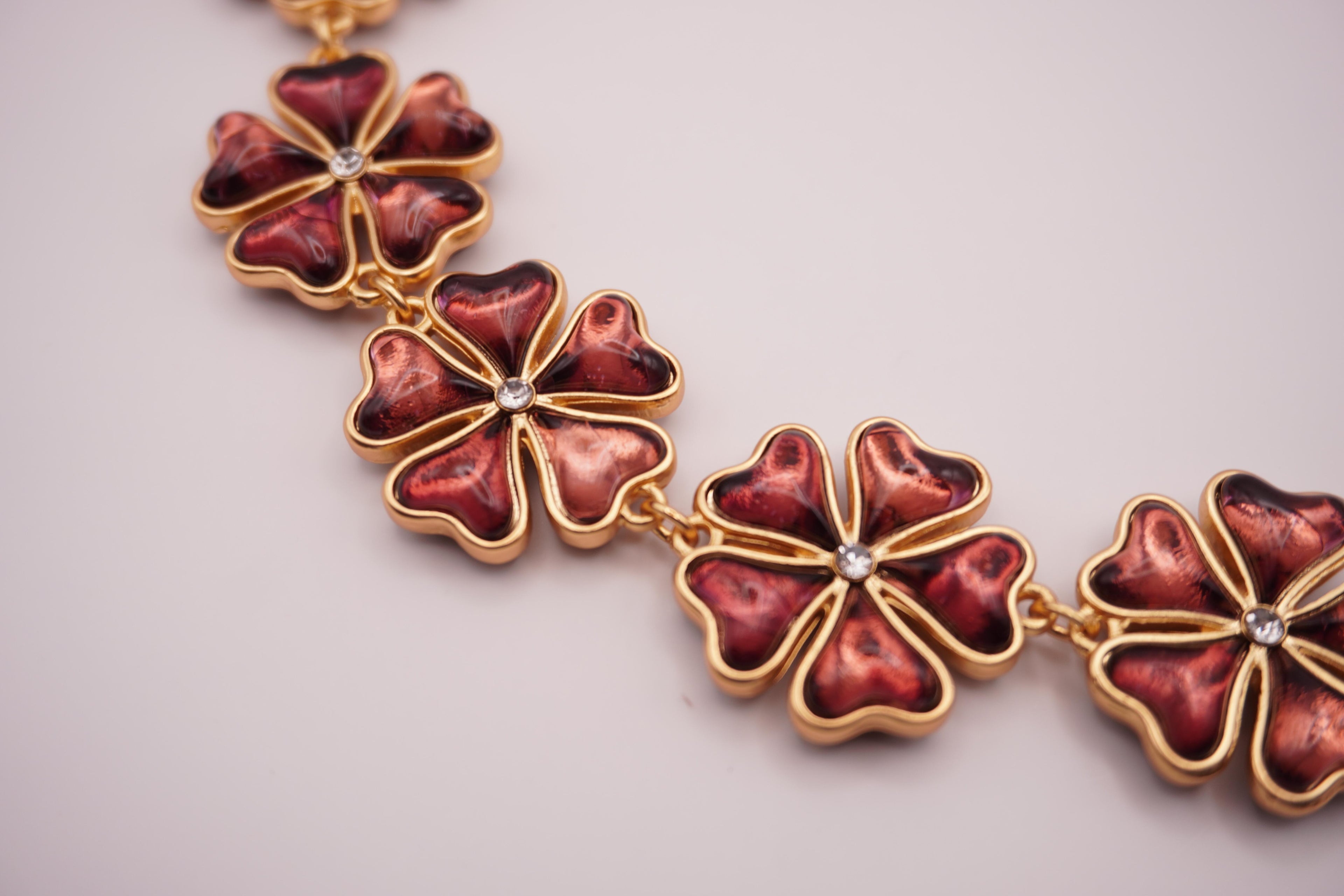 Burgundy Blossom Necklace