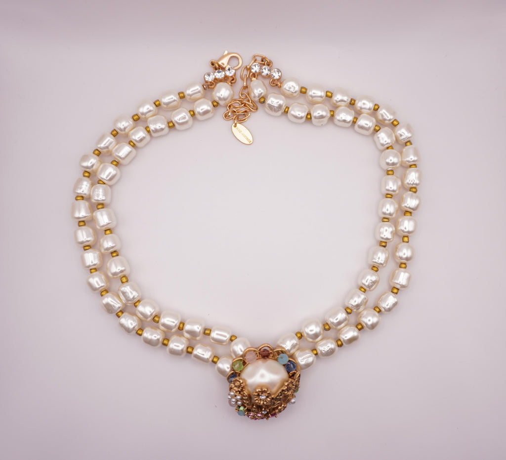Pearl Cluster Necklace