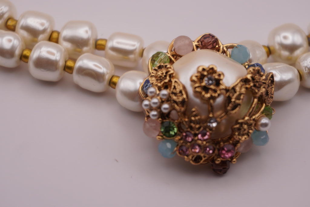 Pearl Cluster Necklace