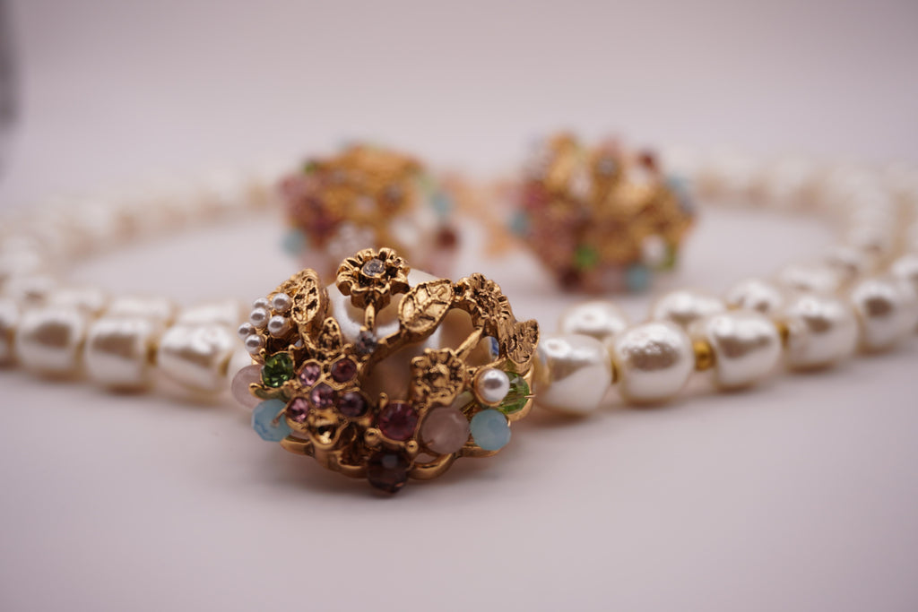 Pearl Cluster Necklace