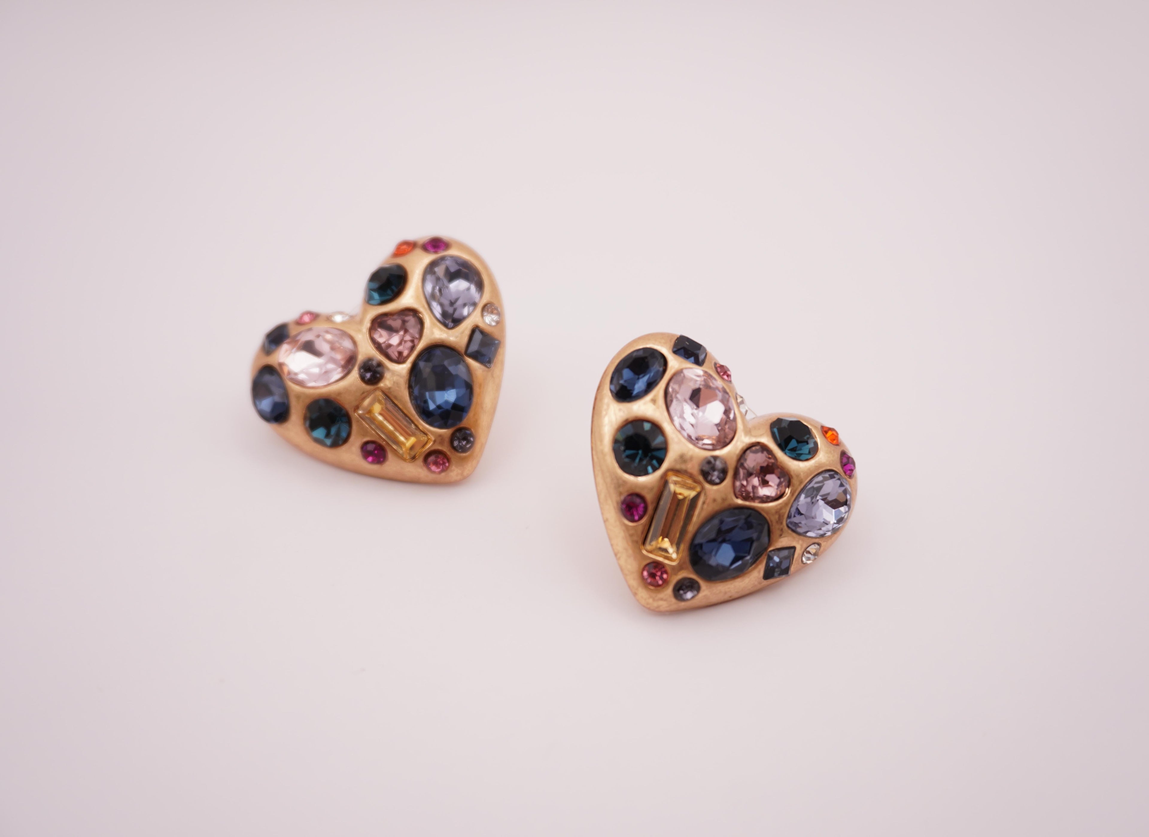 Gem Heart Earrings