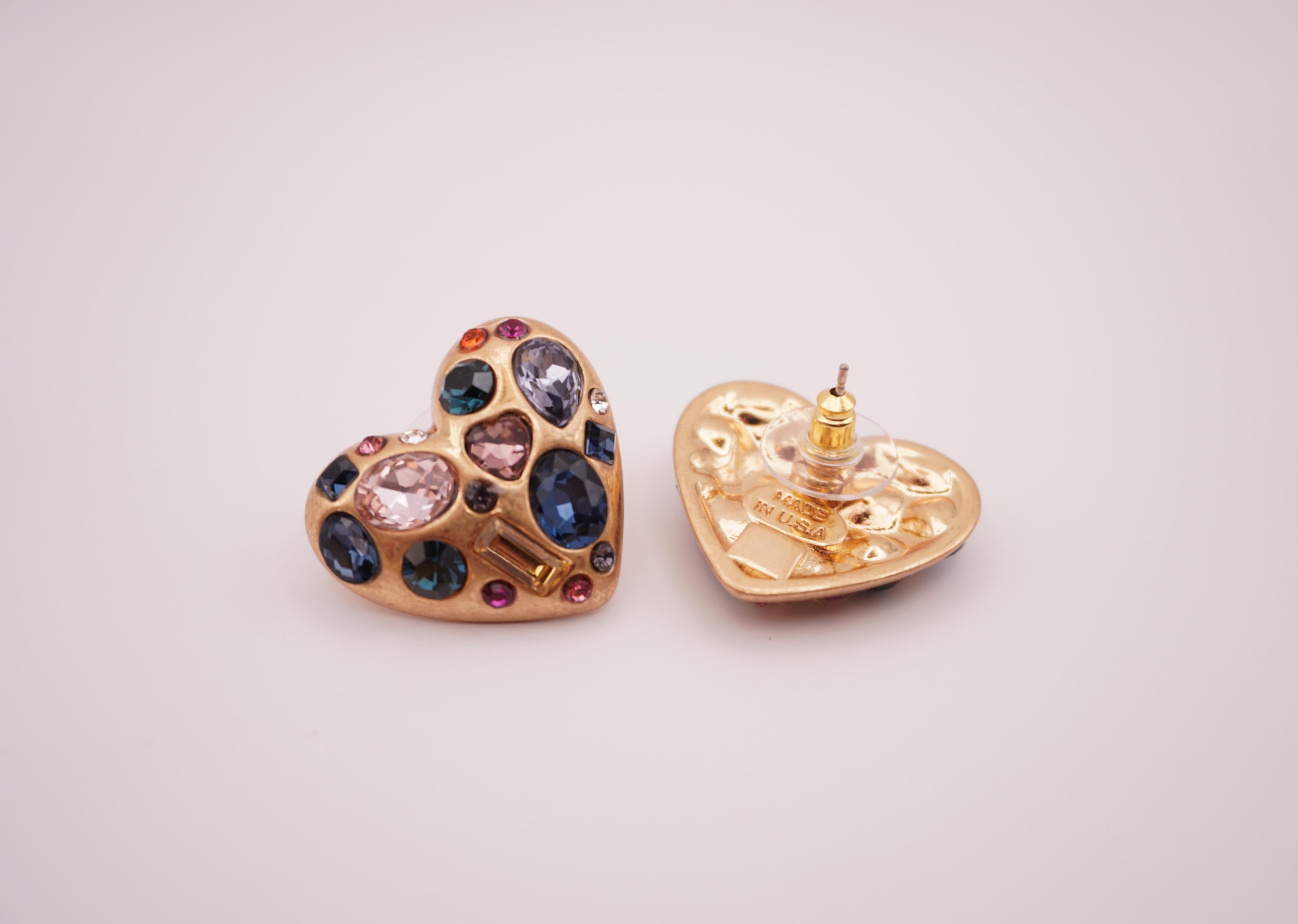 Gem Heart Earrings