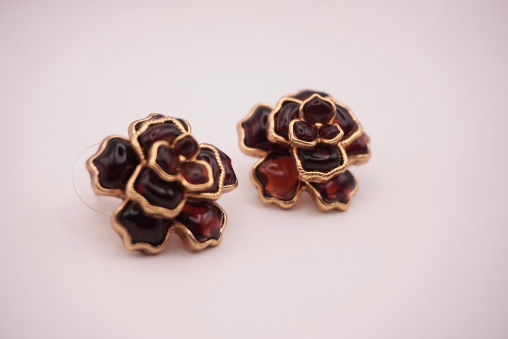 Burgundy Bloom Earrings