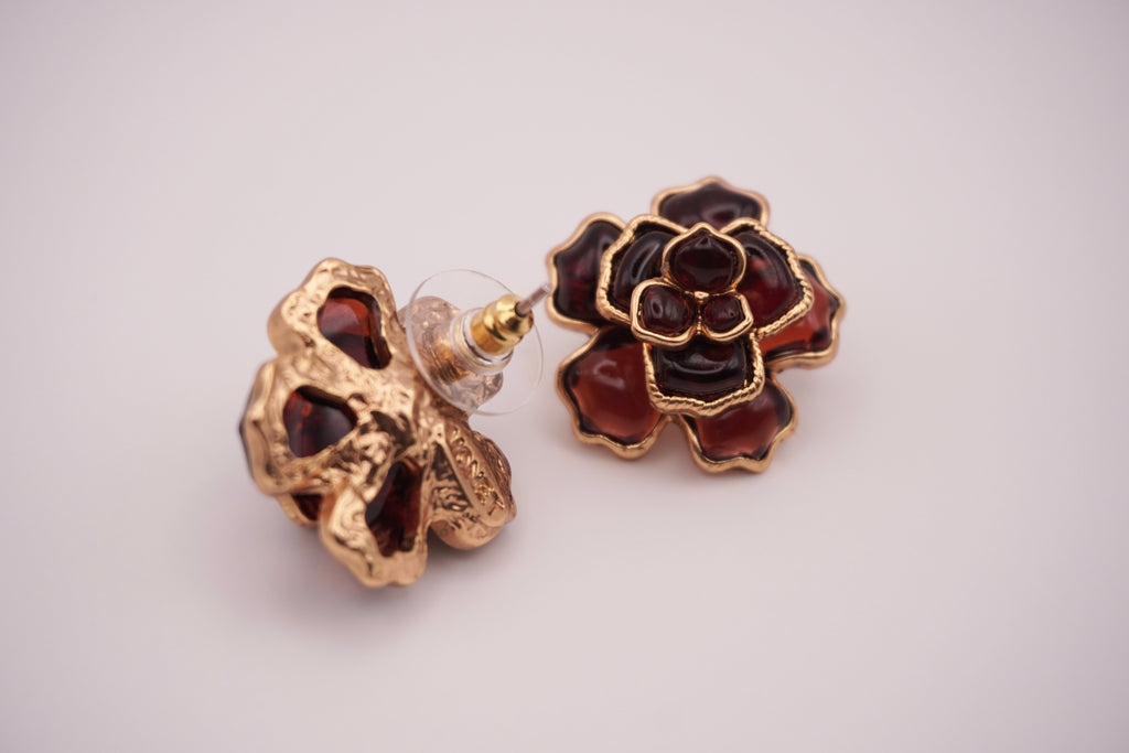 Burgundy Bloom Earrings