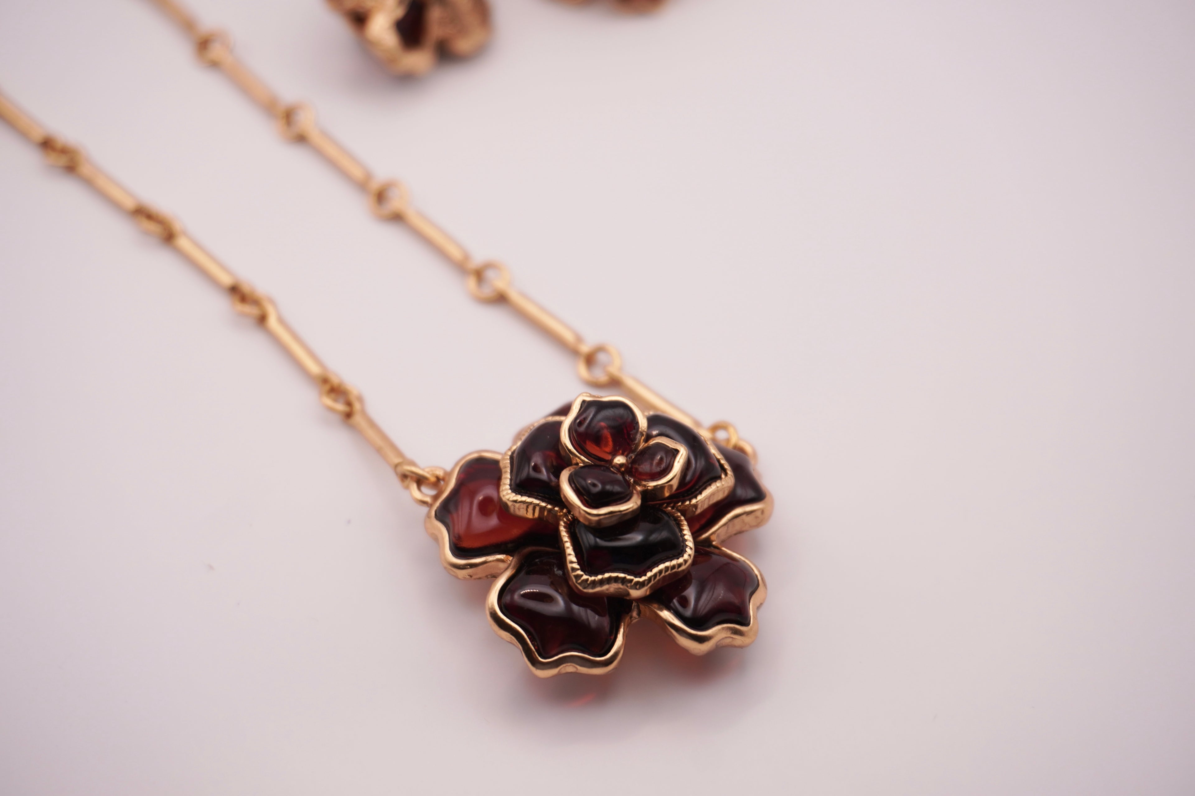 Burgundy Bloom Necklace