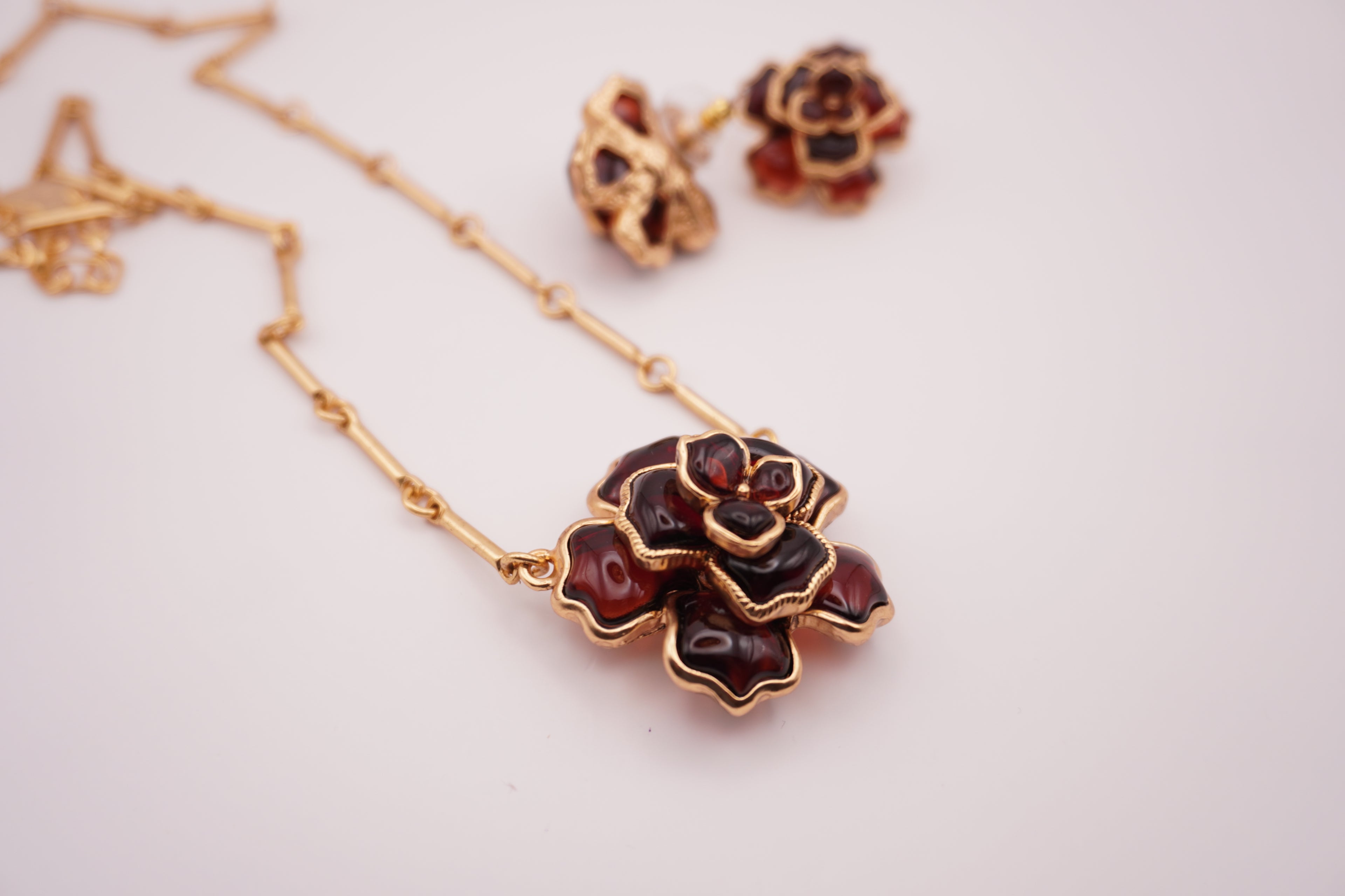 Burgundy Bloom Earrings