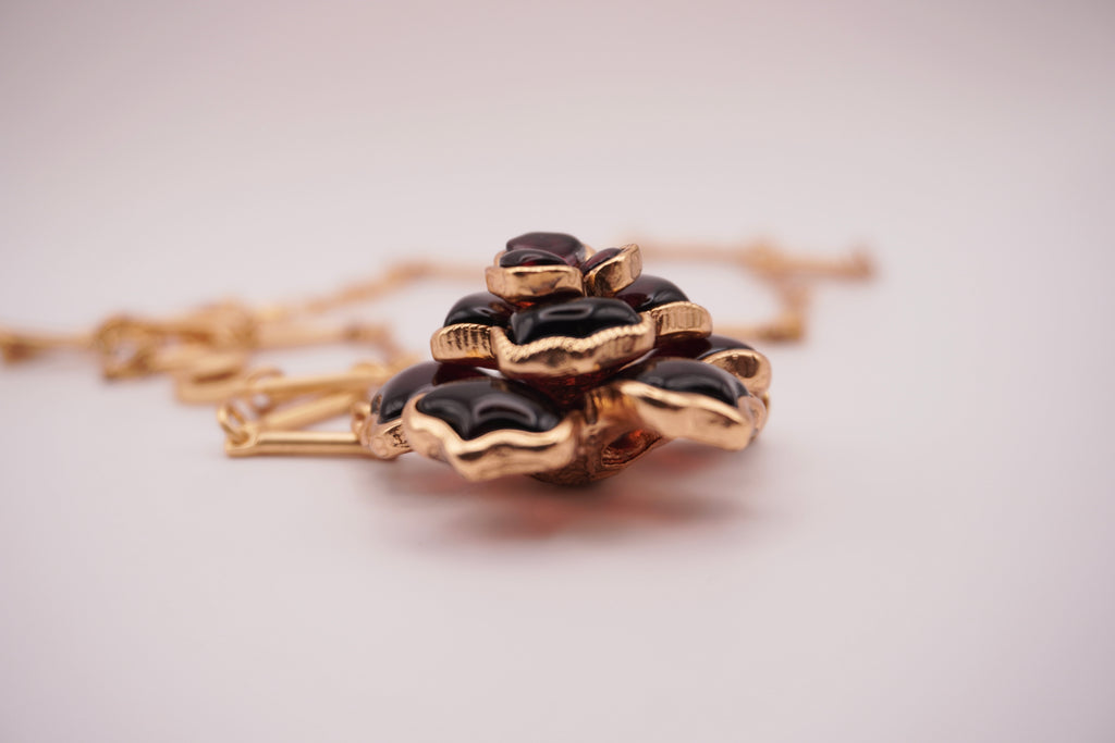 Burgundy Bloom Necklace