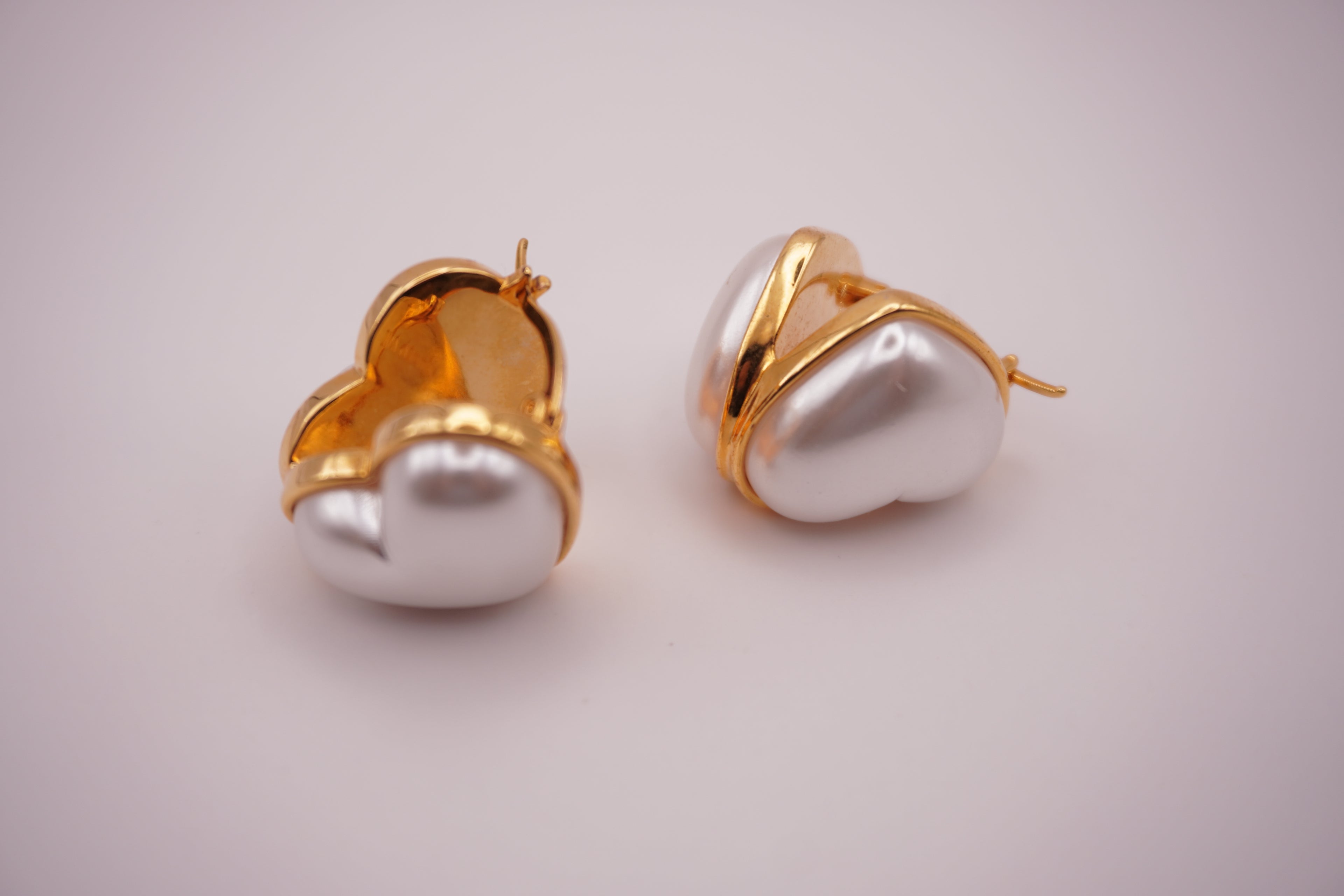 Pearl Heart Earrings
