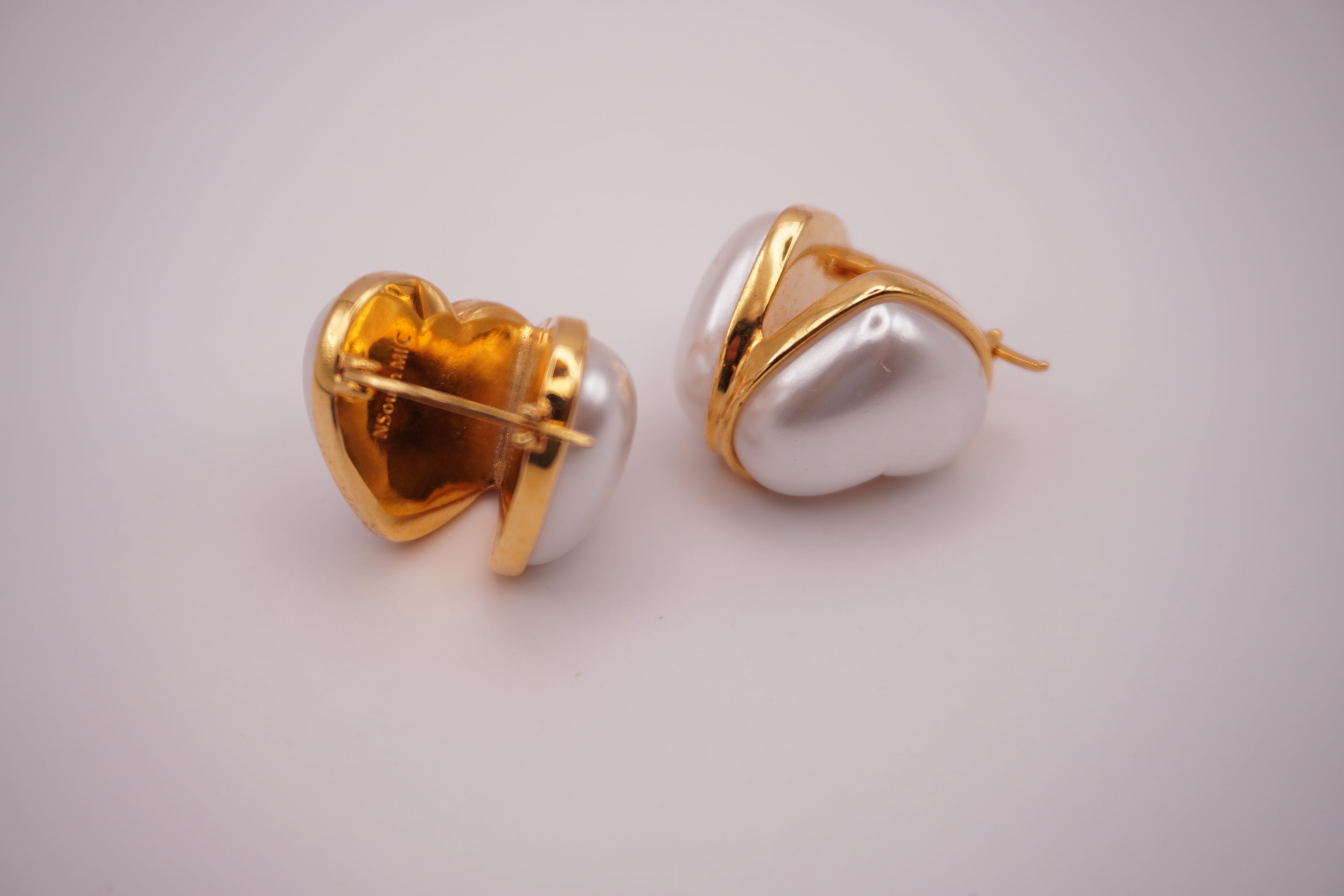 Pearl Heart Earrings